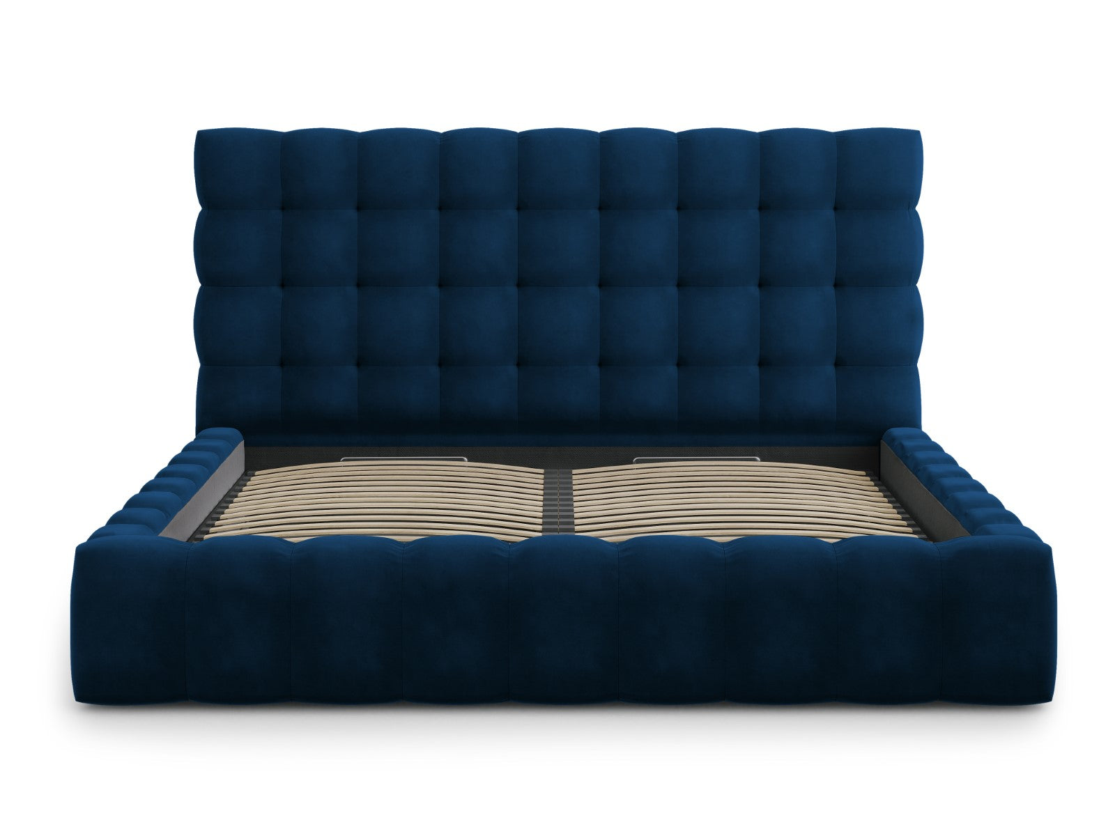 Mamaia Bettgestell mit Kopfteil und Bettkasten, Material: Samt