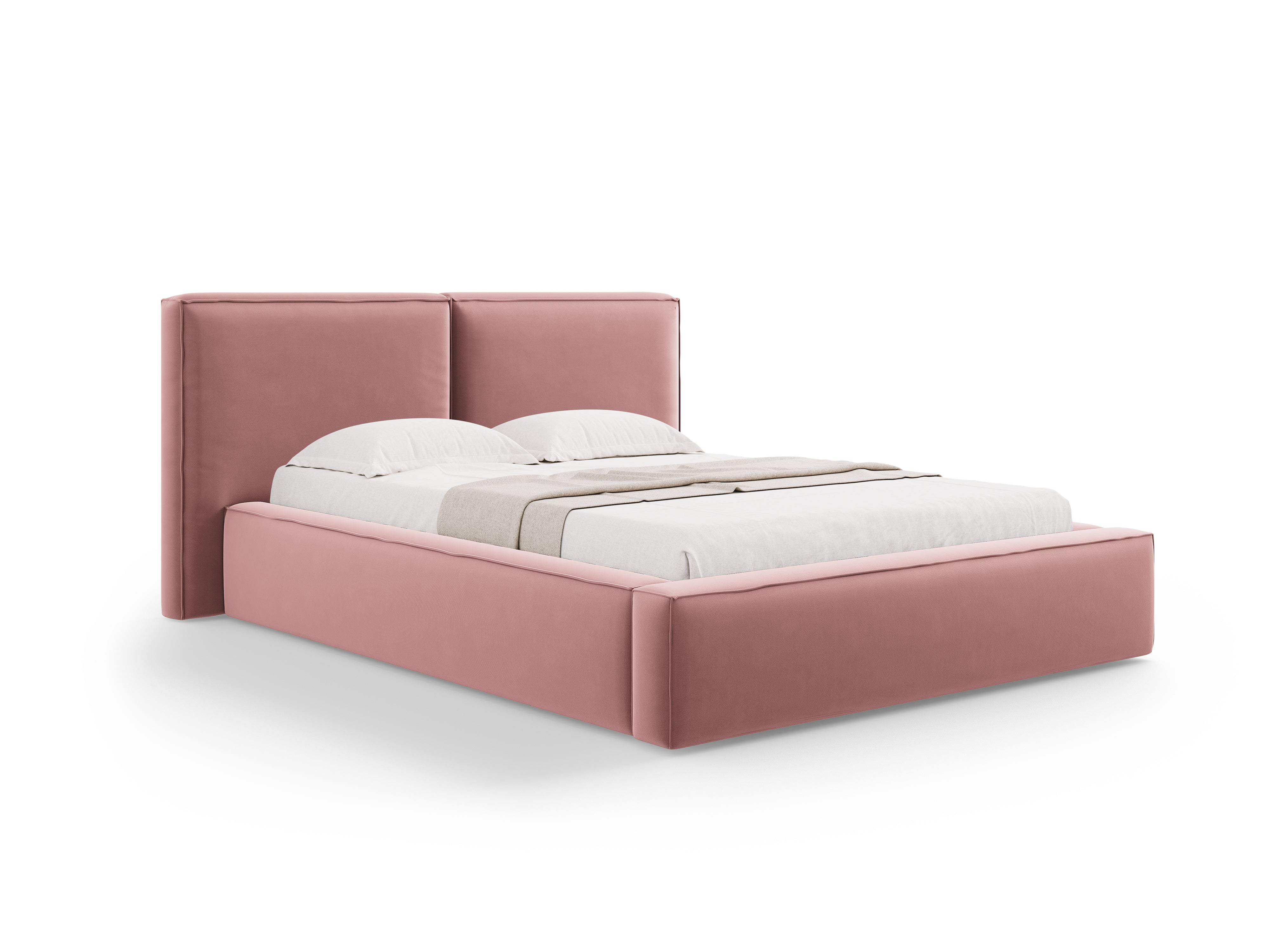 Jodie Bett mit Aufbewahrungsfach, Material: Samt
