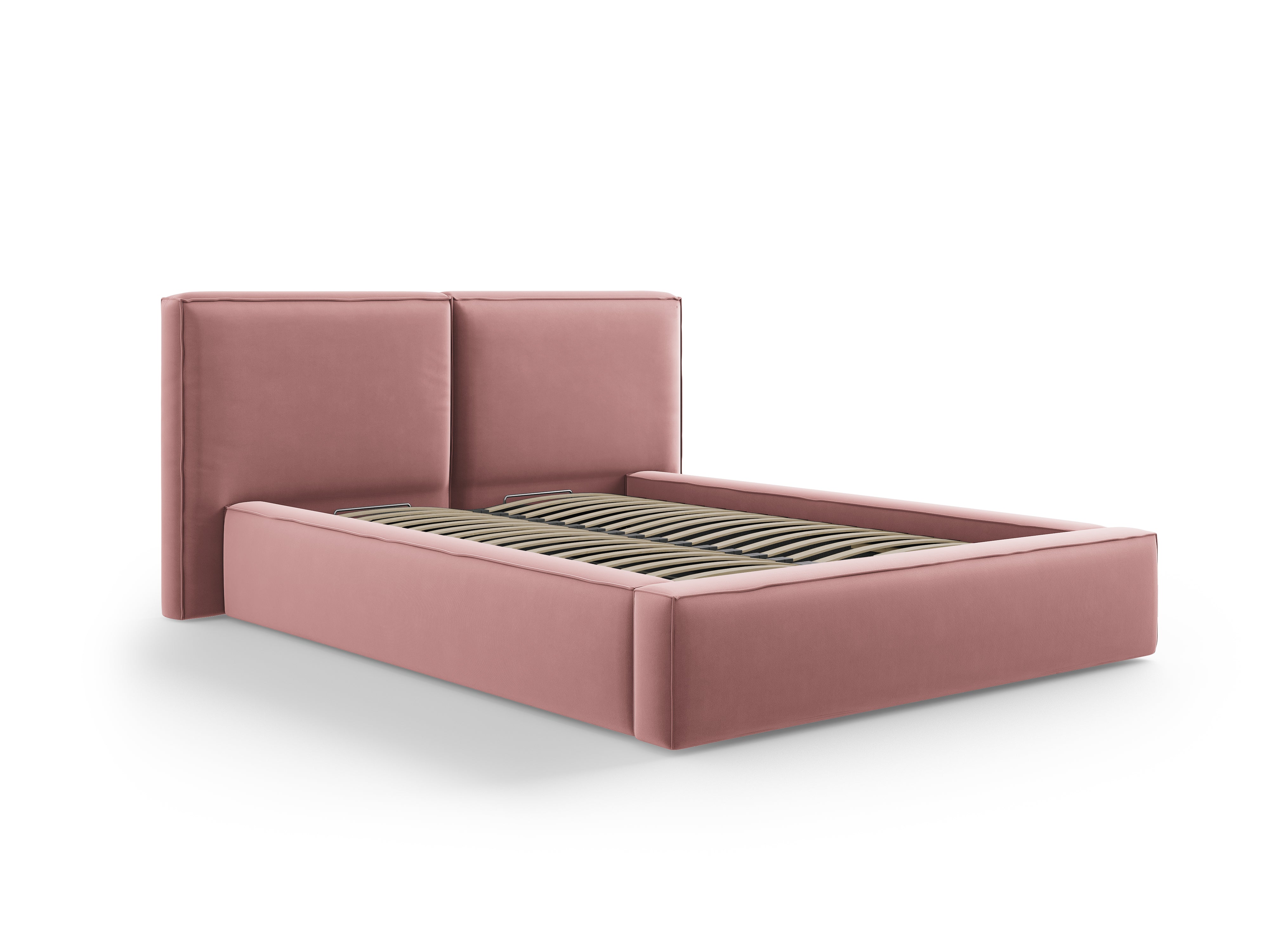 Jodie Bett mit Aufbewahrungsfach, Material: Samt