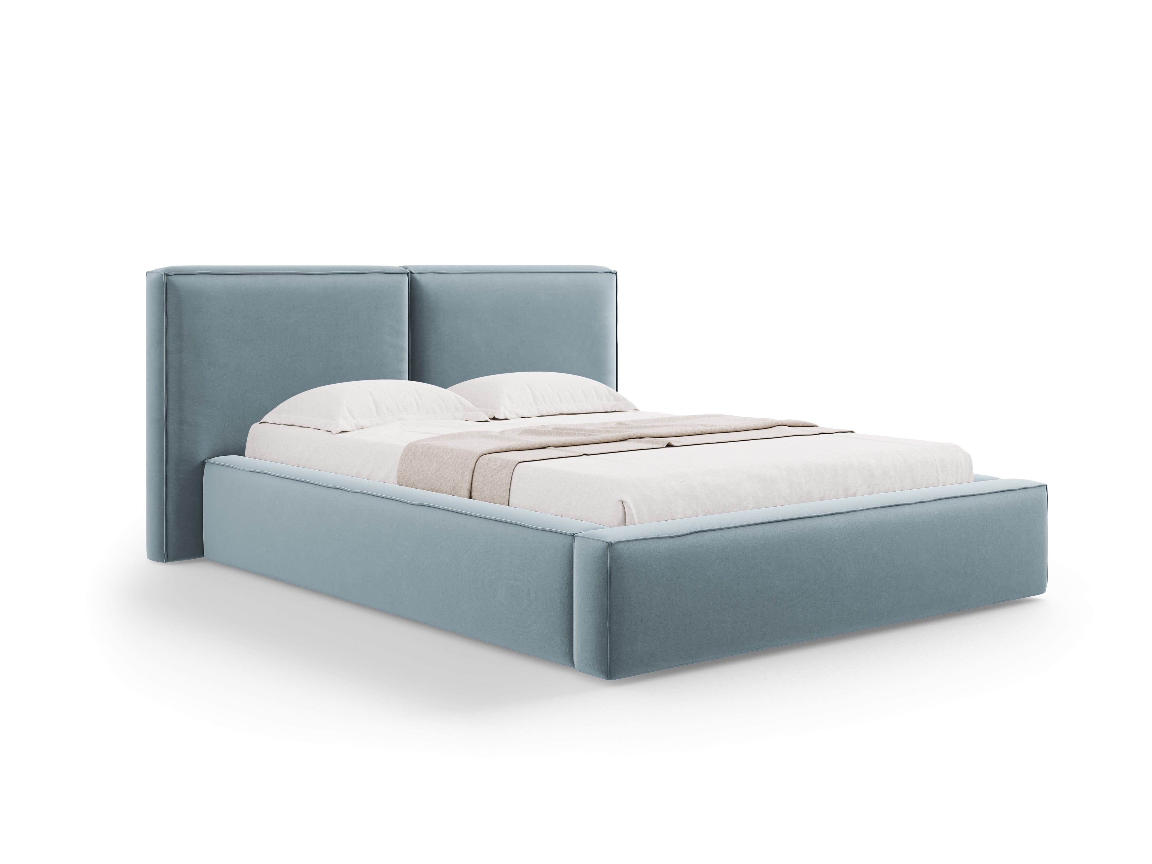 Jodie Bett mit Aufbewahrungsfach, Material: Samt