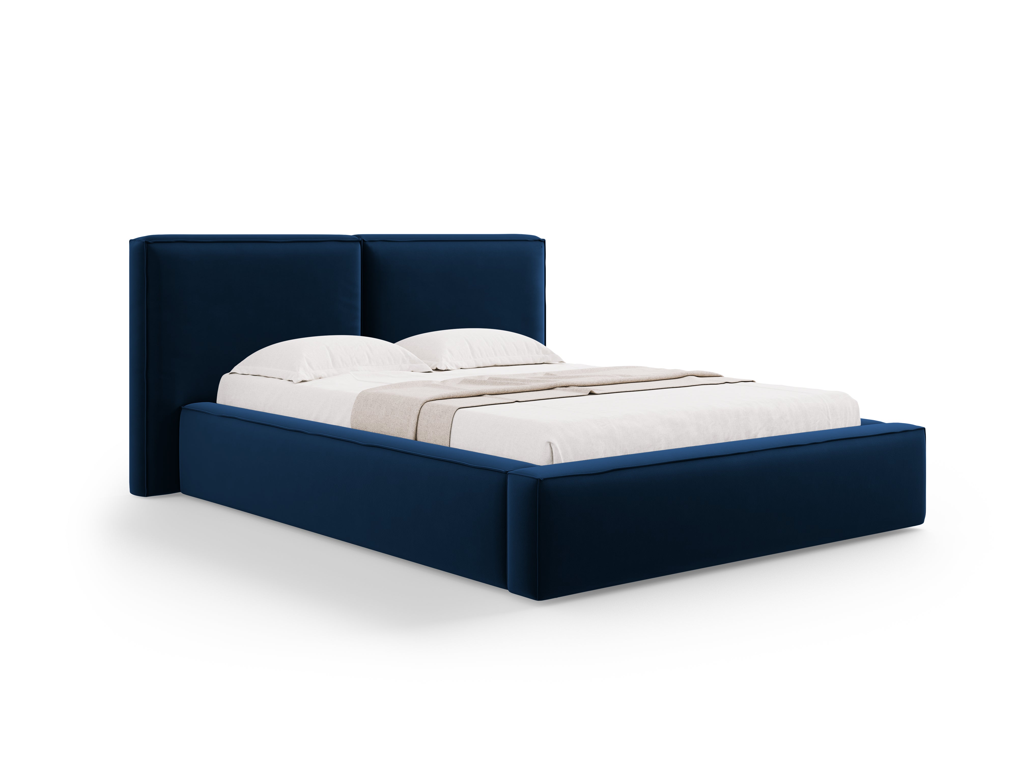 Jodie Bett mit Aufbewahrungsfach, Material: Samt