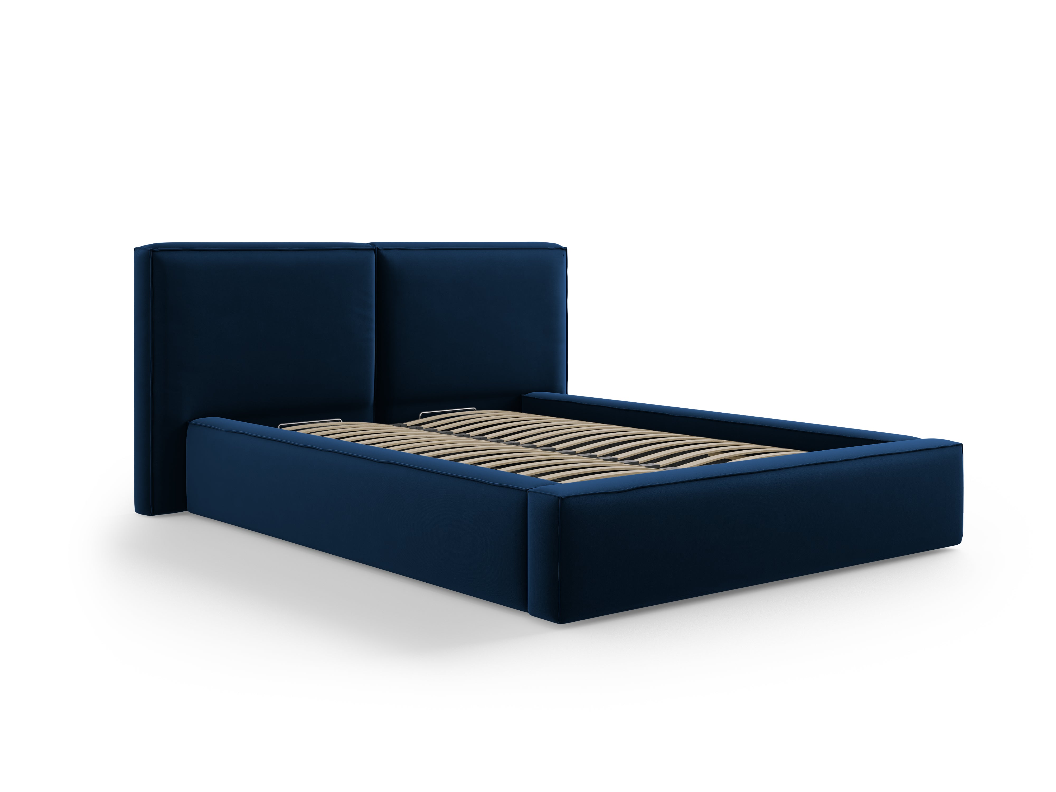 Jodie Bett mit Aufbewahrungsfach, Material: Samt