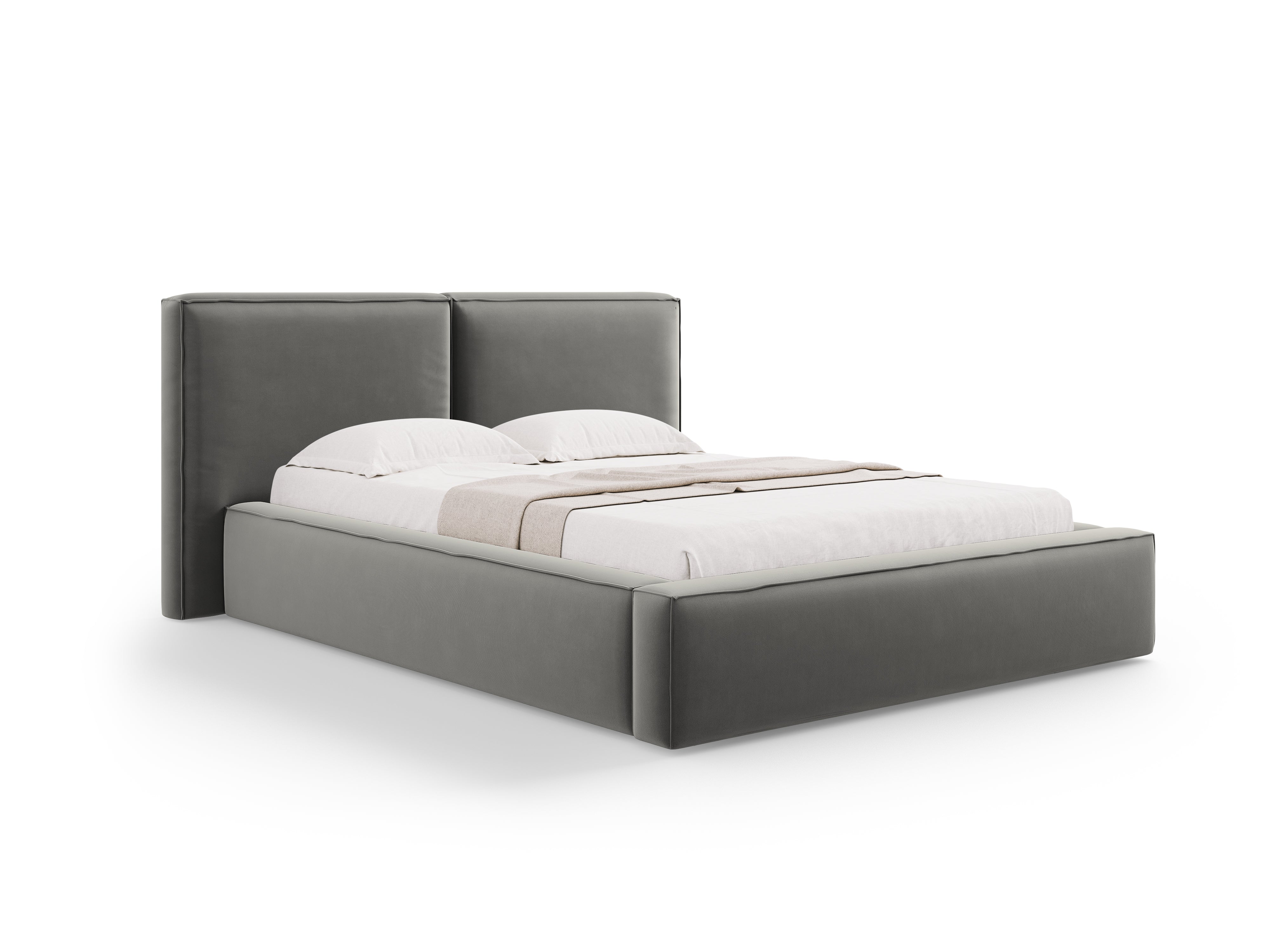 Jodie Bett mit Aufbewahrungsfach, Material: Samt