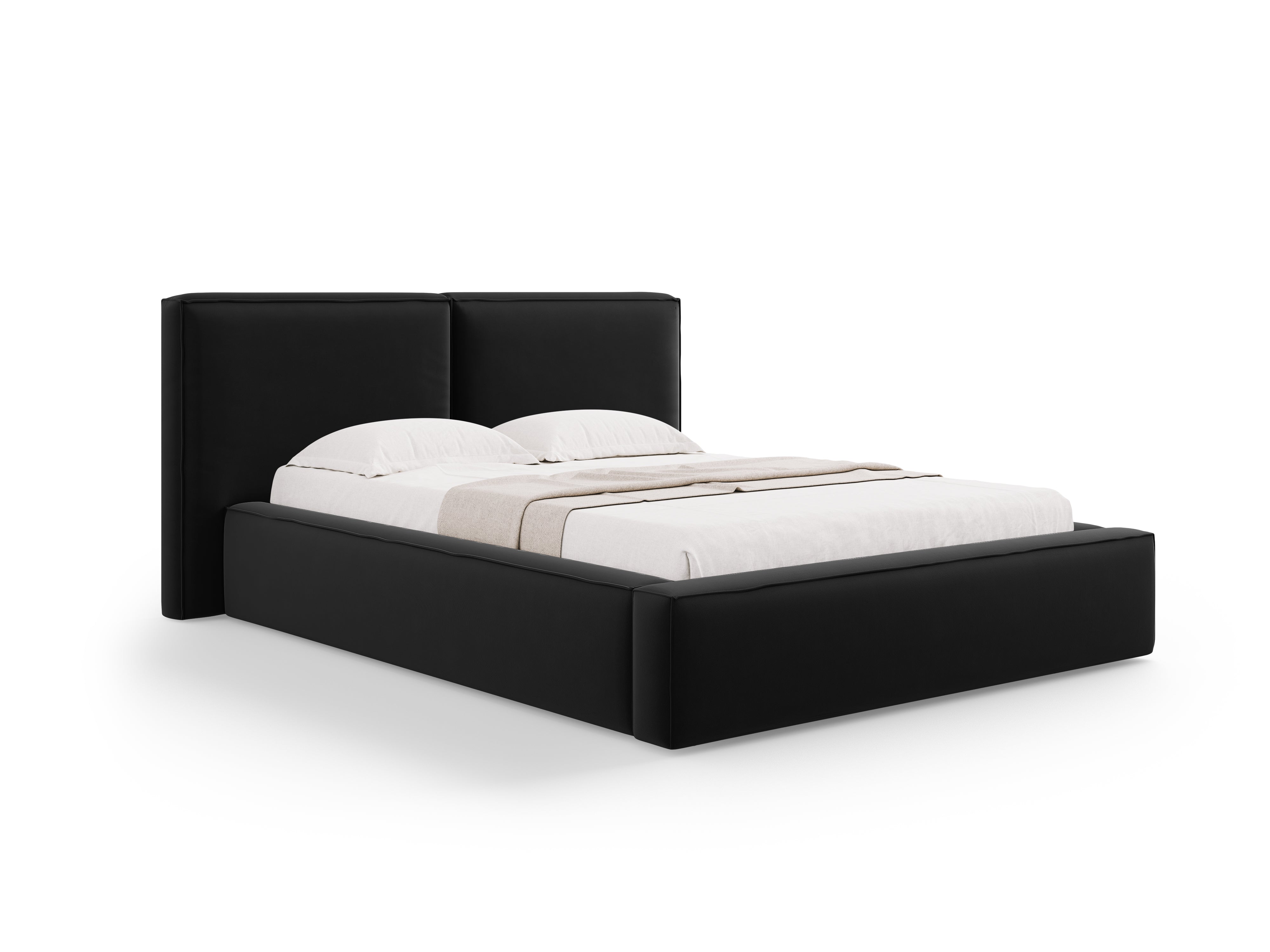 Jodie Bett mit Aufbewahrungsfach, Material: Samt