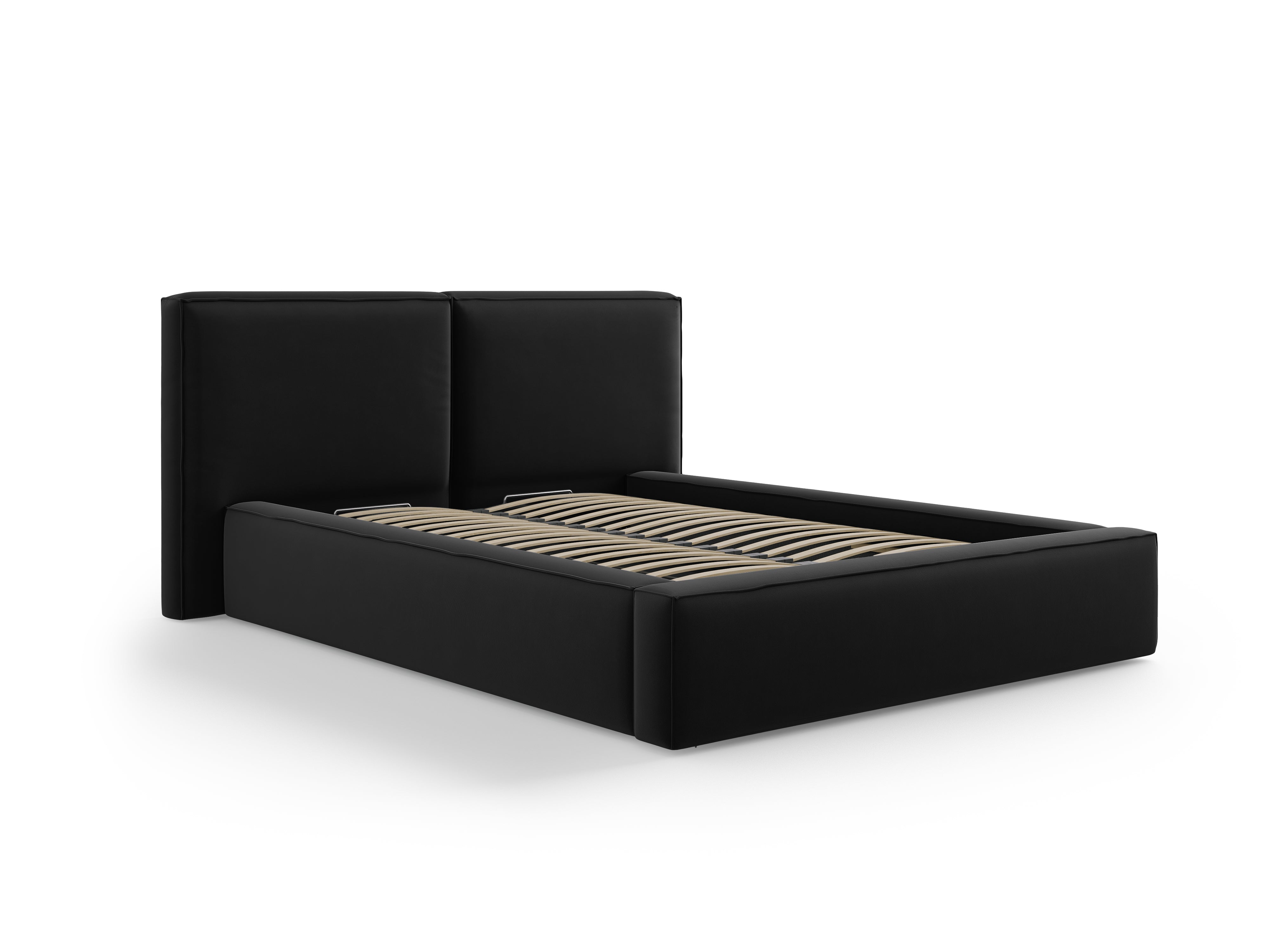 Jodie Bett mit Aufbewahrungsfach, Material: Samt