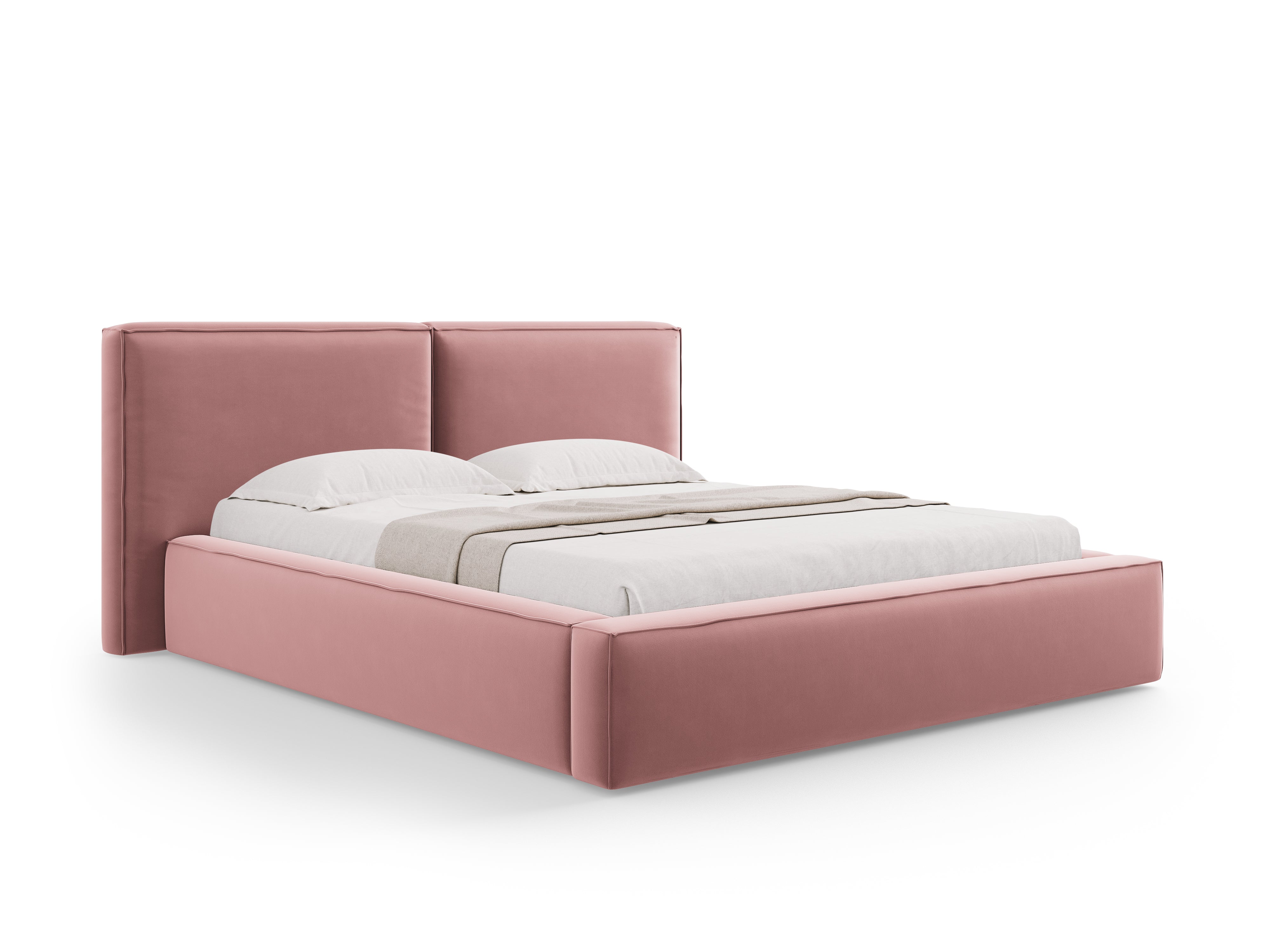 Jodie Bett mit Aufbewahrungsfach, Material: Samt