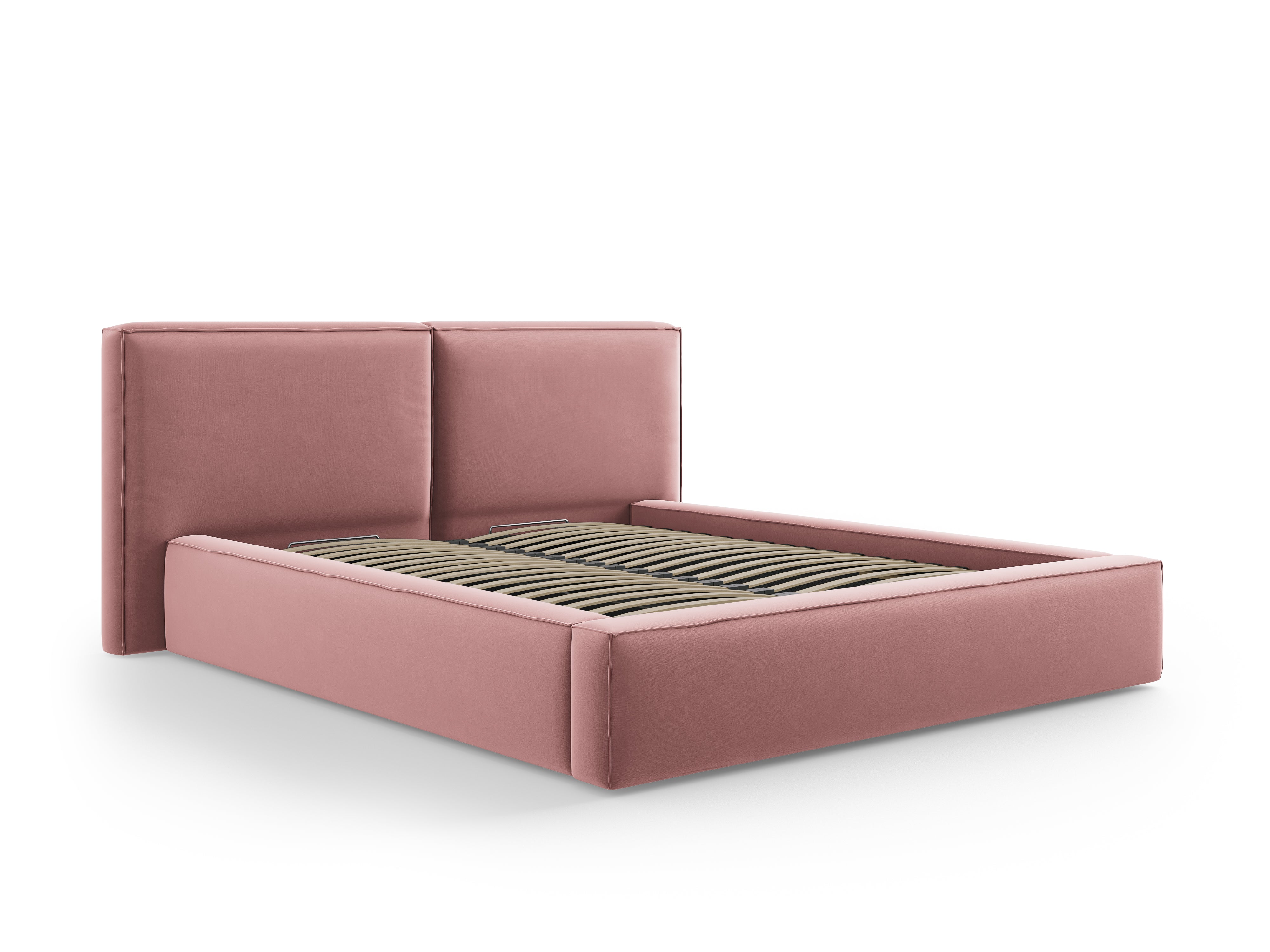 Jodie Bett mit Aufbewahrungsfach, Material: Samt