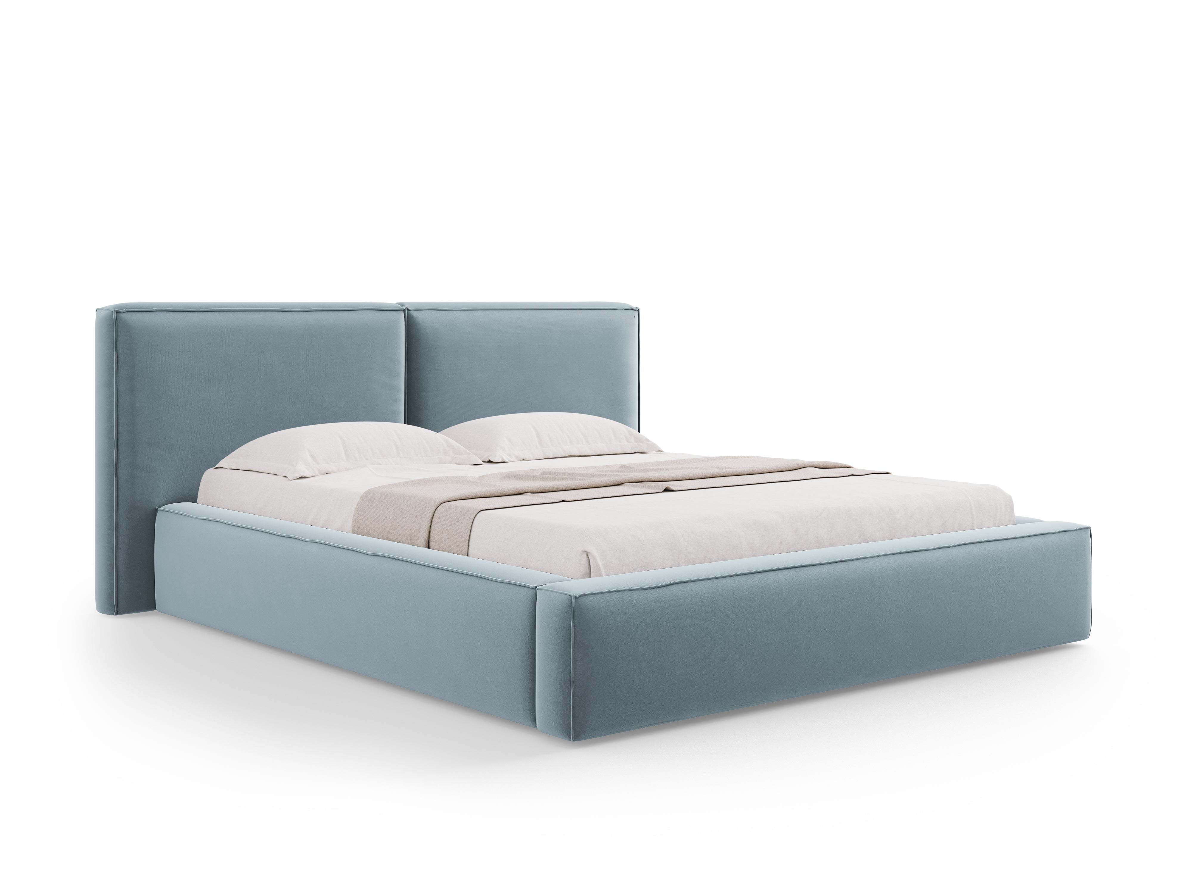 Jodie Bett mit Aufbewahrungsfach, Material: Samt