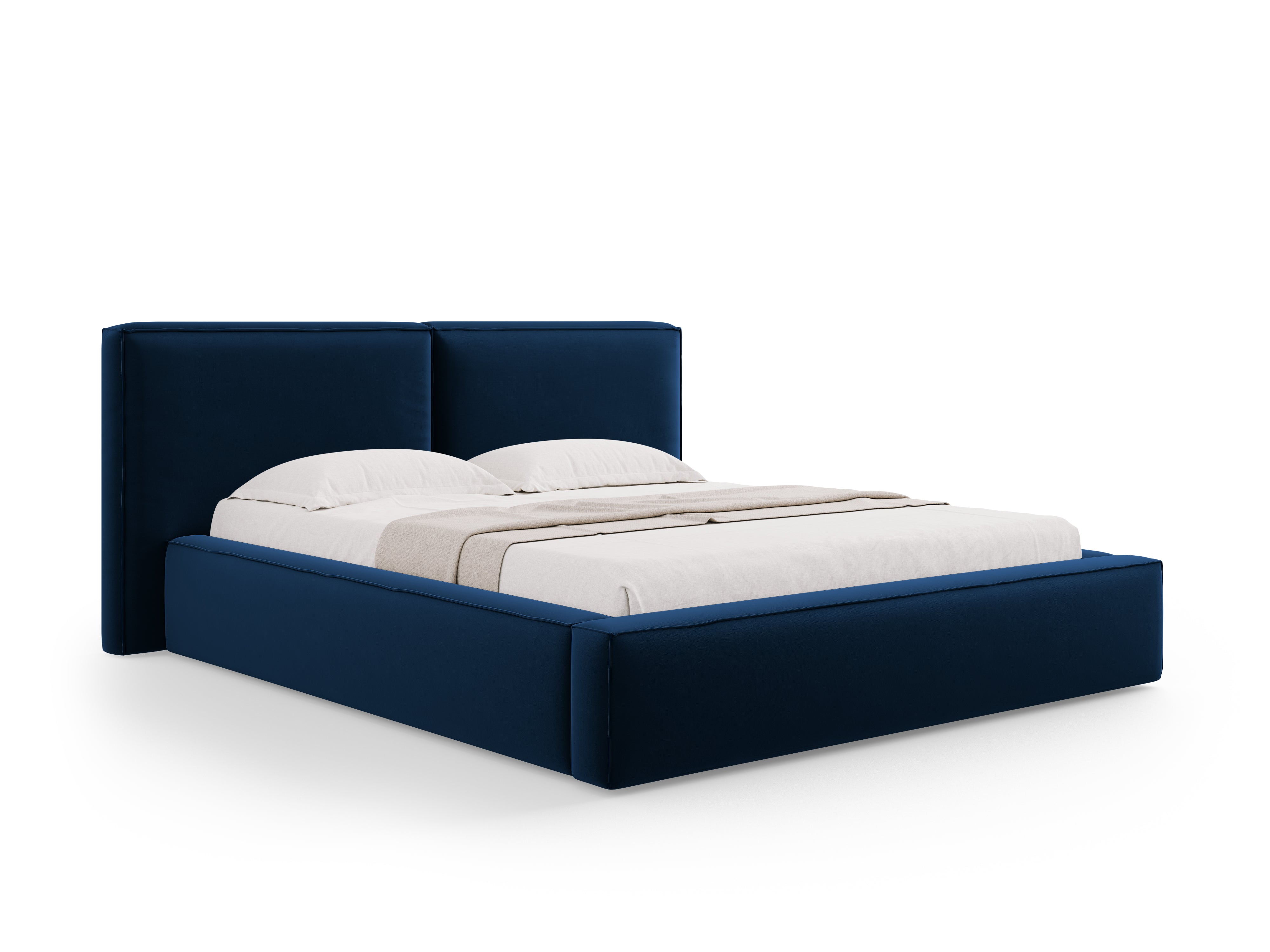 Jodie Bett mit Aufbewahrungsfach, Material: Samt