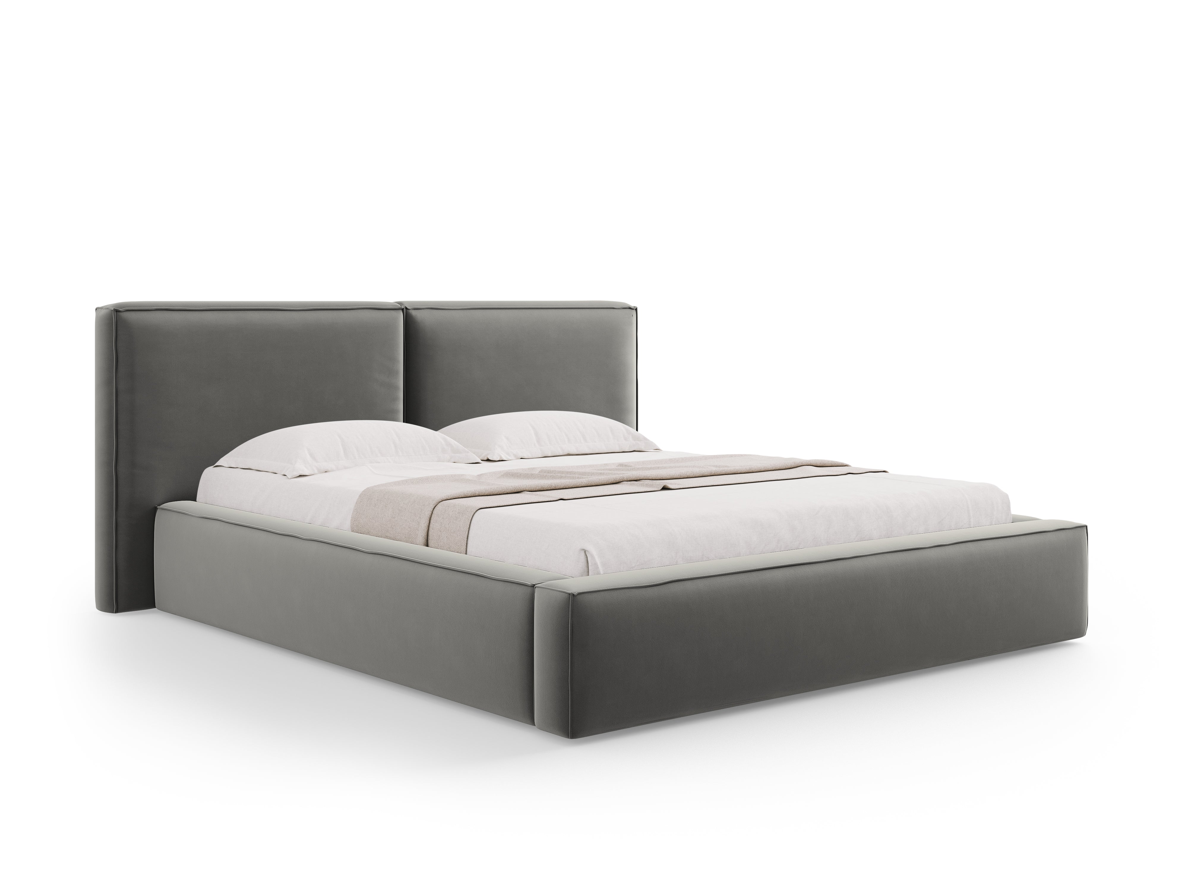Jodie Bett mit Aufbewahrungsfach, Material: Samt