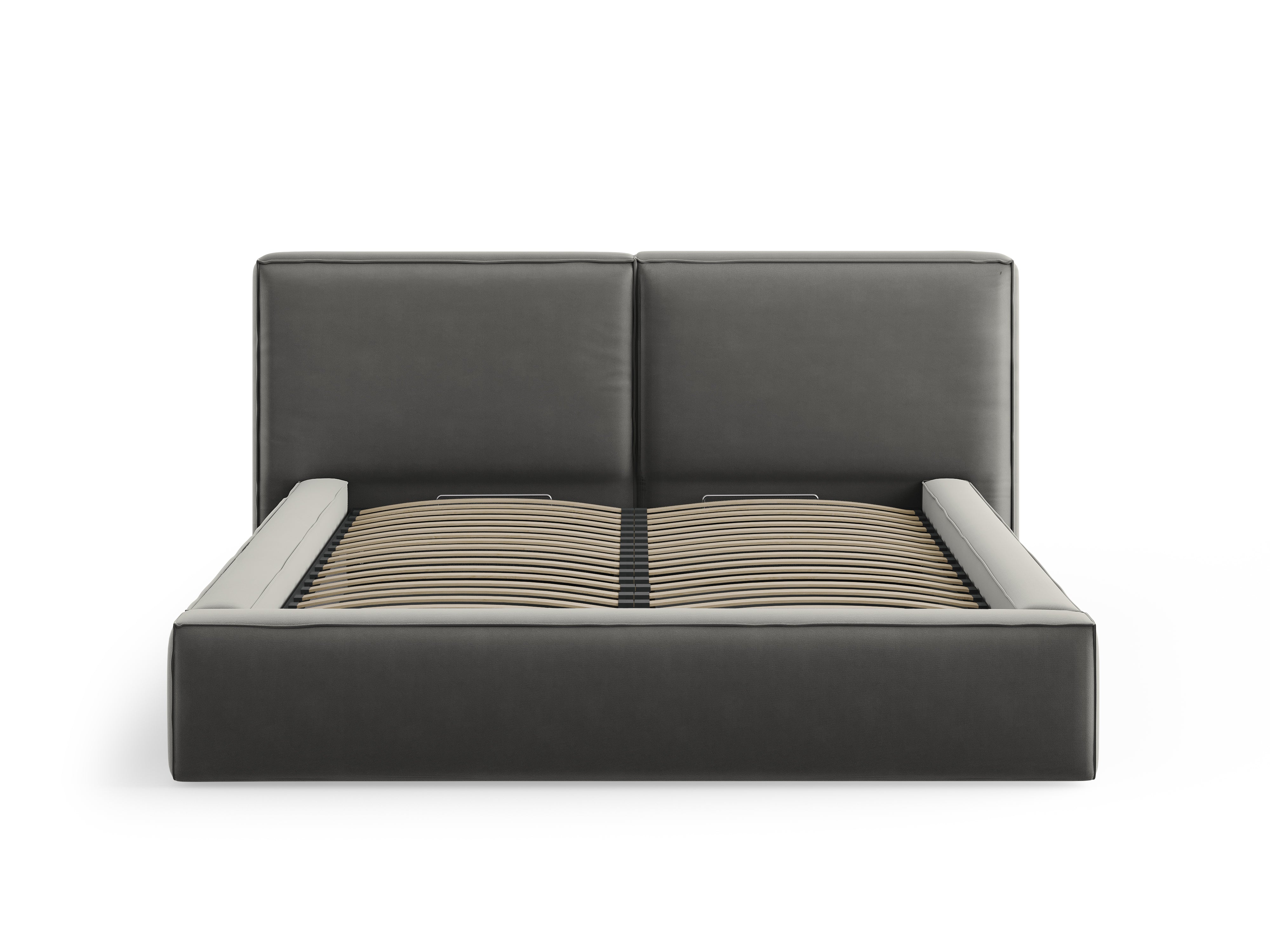 Jodie Bett mit Aufbewahrungsfach, Material: Samt