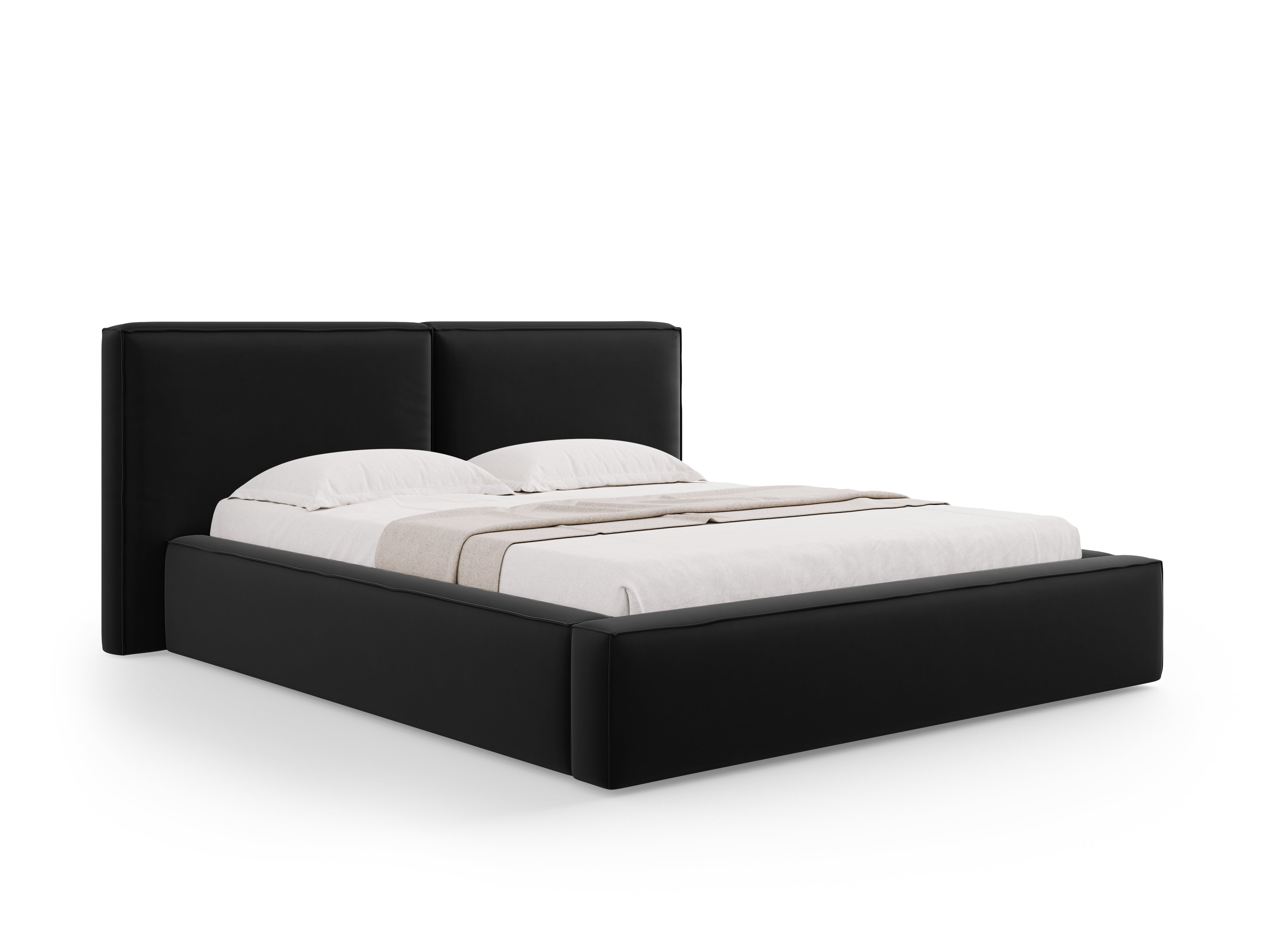 Jodie Bett mit Aufbewahrungsfach, Material: Samt
