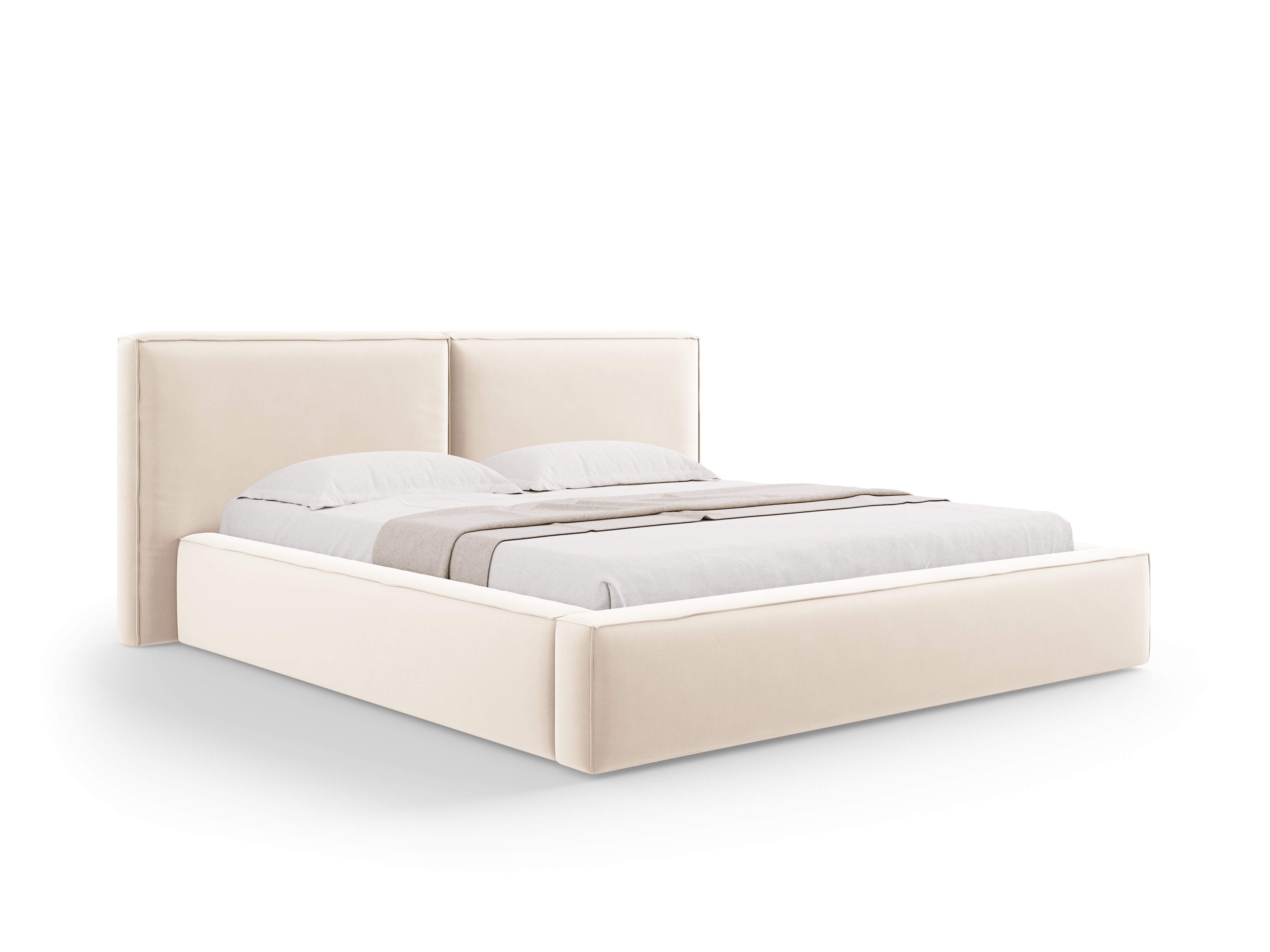 Jodie Bett mit Aufbewahrungsfach, Material: Samt