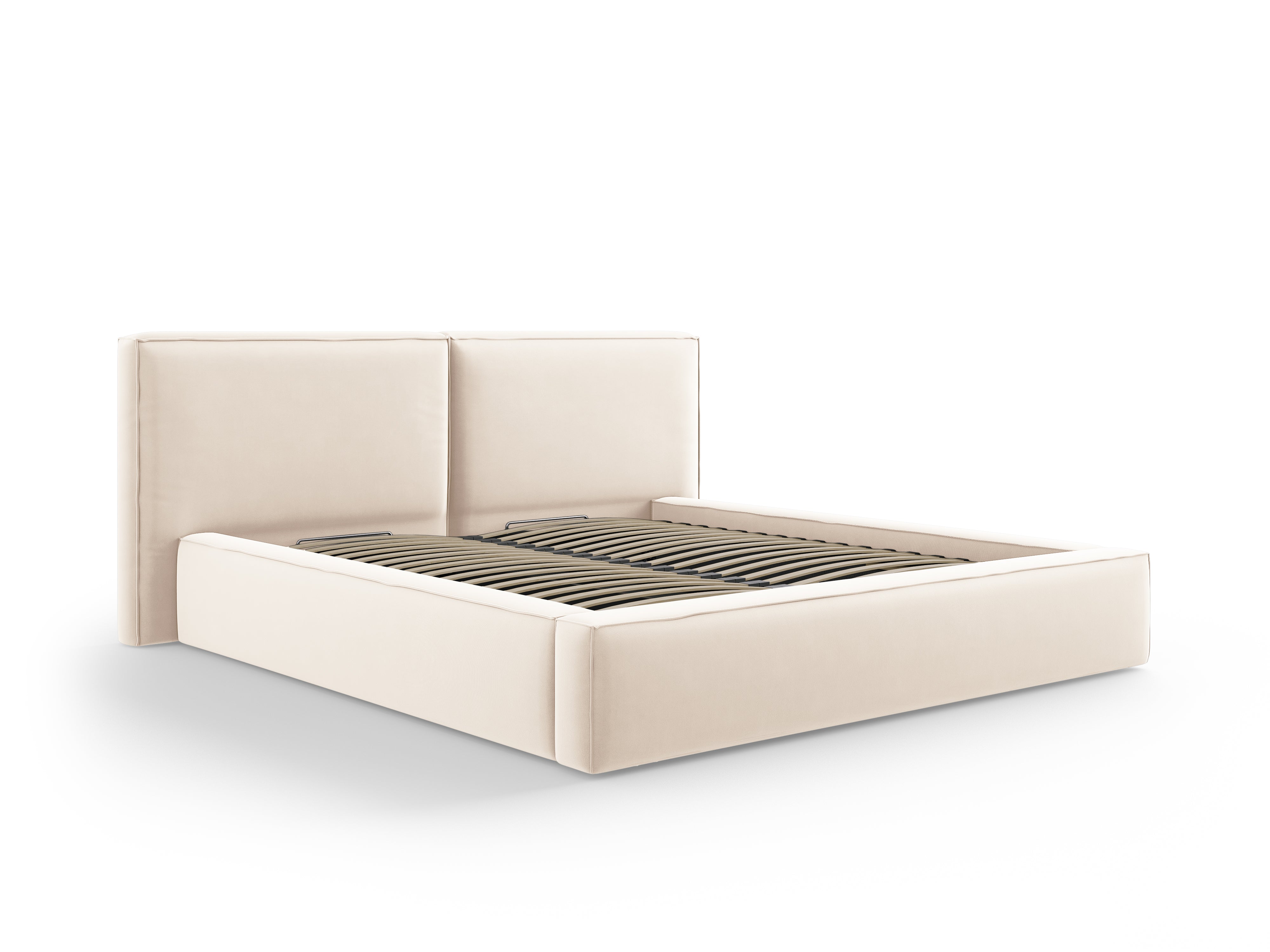 Jodie Bett mit Aufbewahrungsfach, Material: Samt