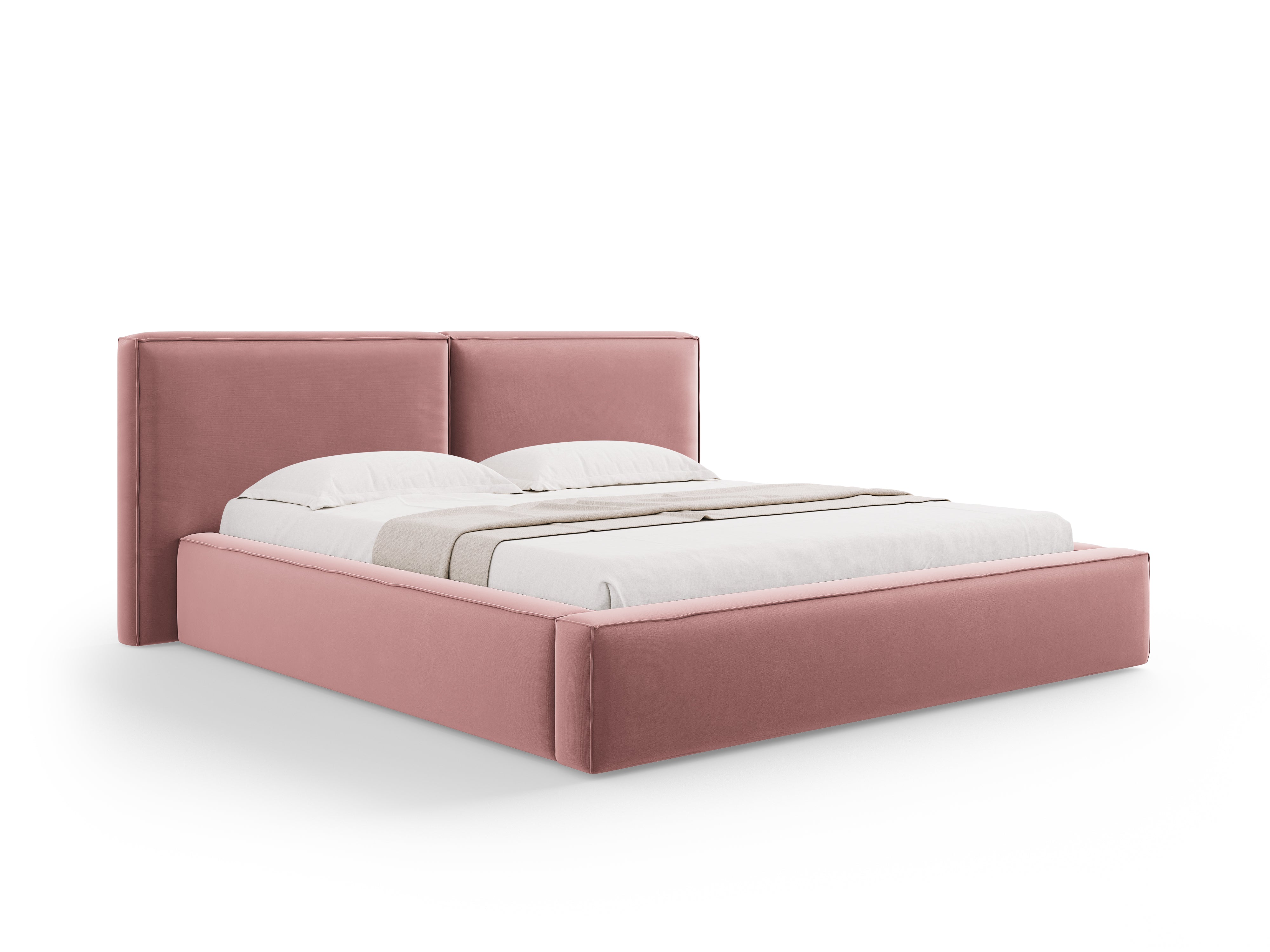 Jodie Bett mit Aufbewahrungsfach, Material: Samt