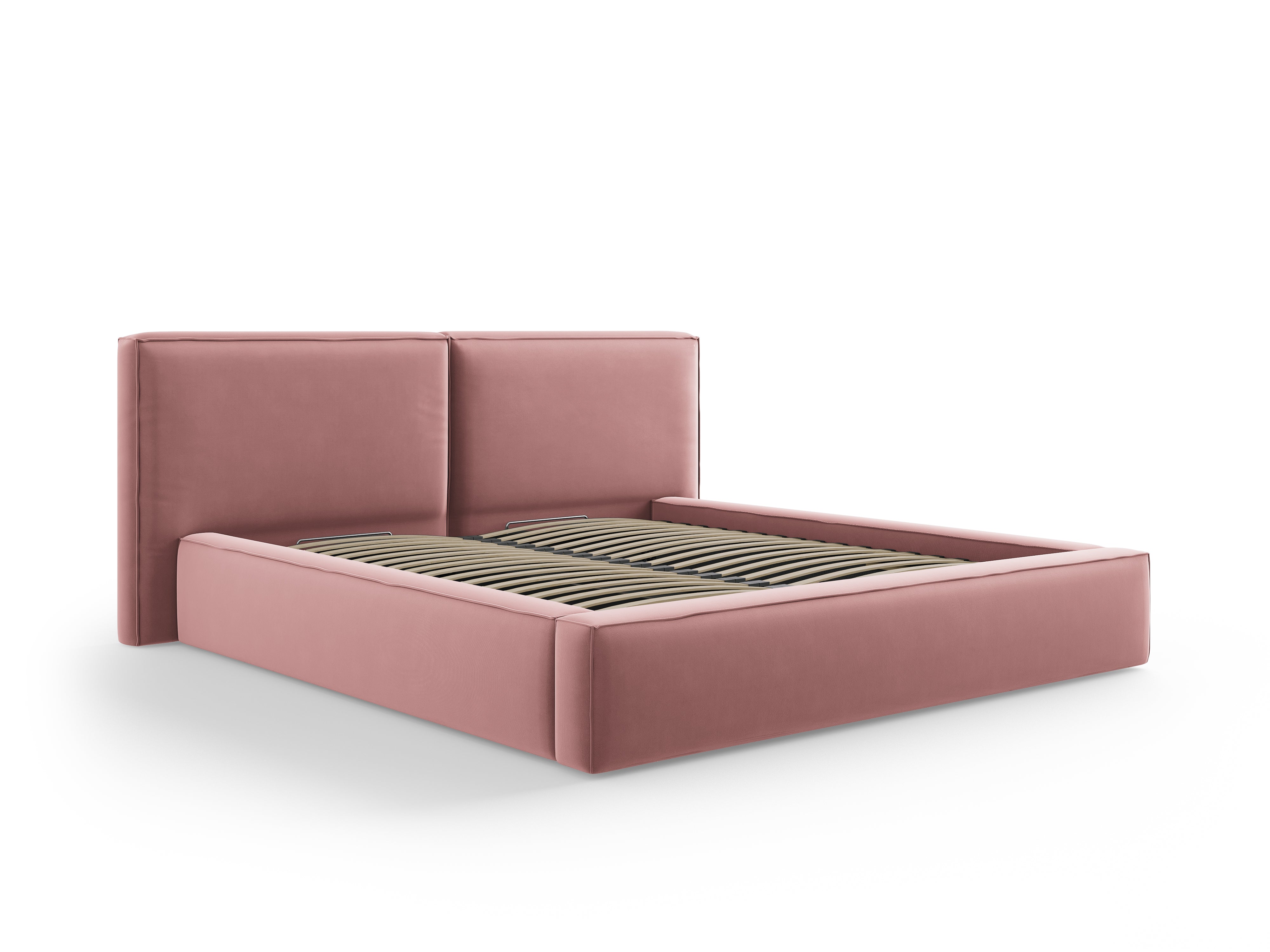 Jodie Bett mit Aufbewahrungsfach, Material: Samt