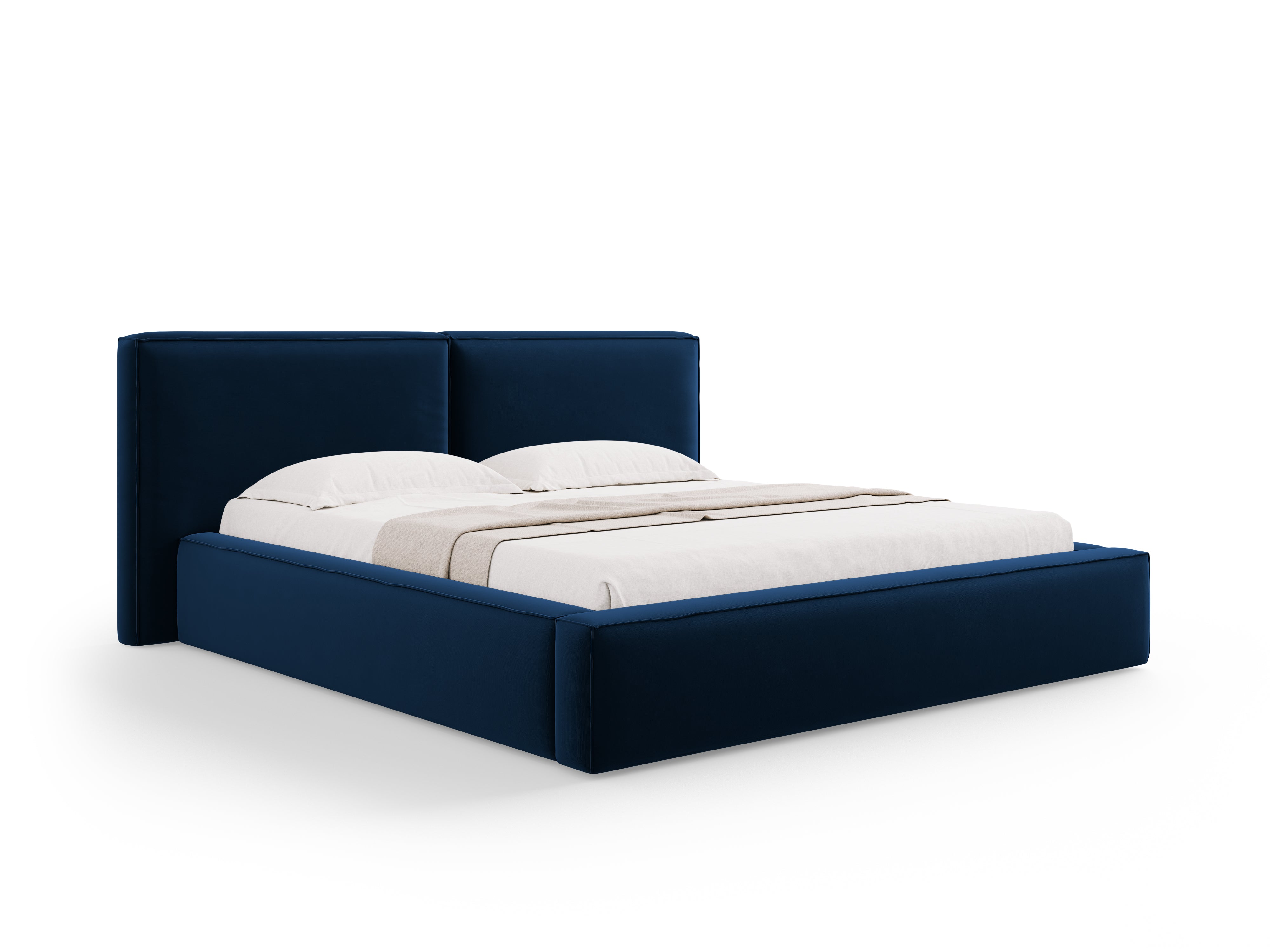 Jodie Bett mit Aufbewahrungsfach, Material: Samt