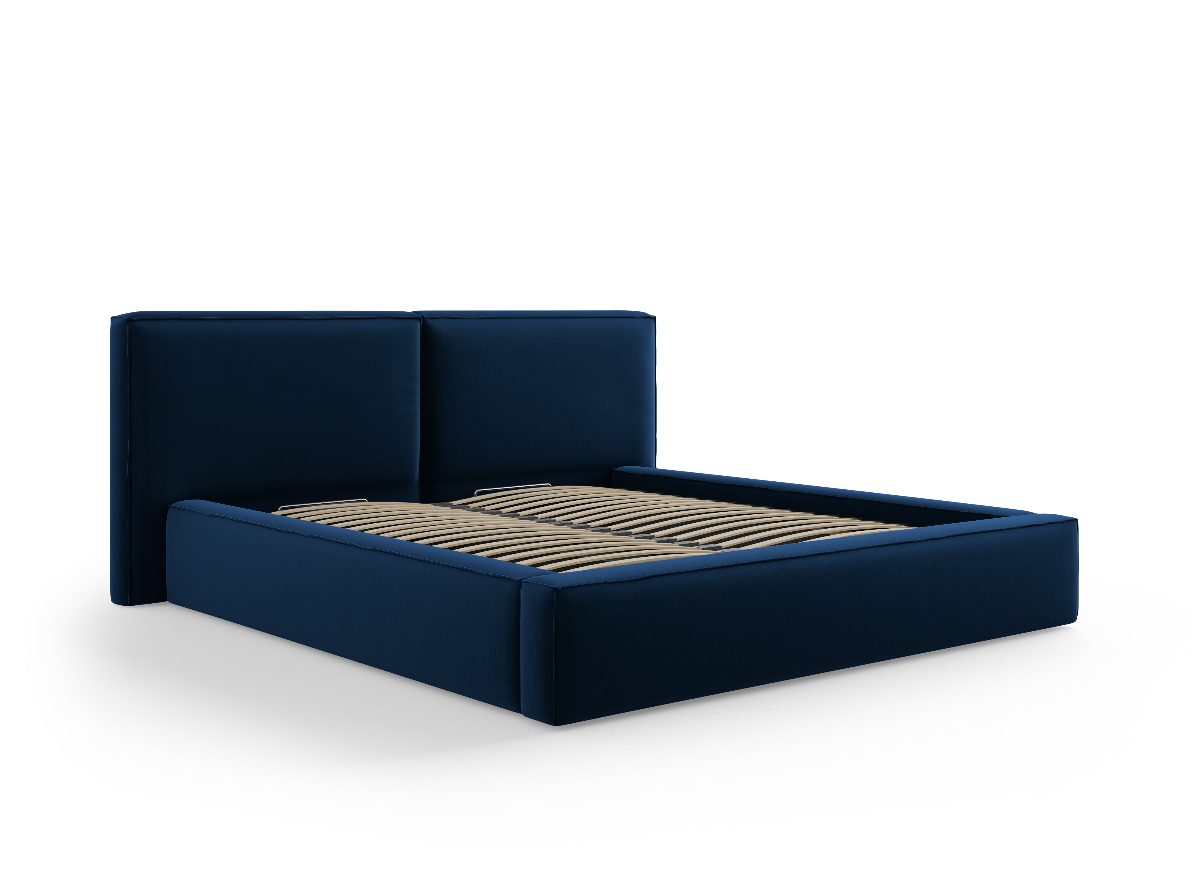 Jodie Bett mit Aufbewahrungsfach, Material: Samt