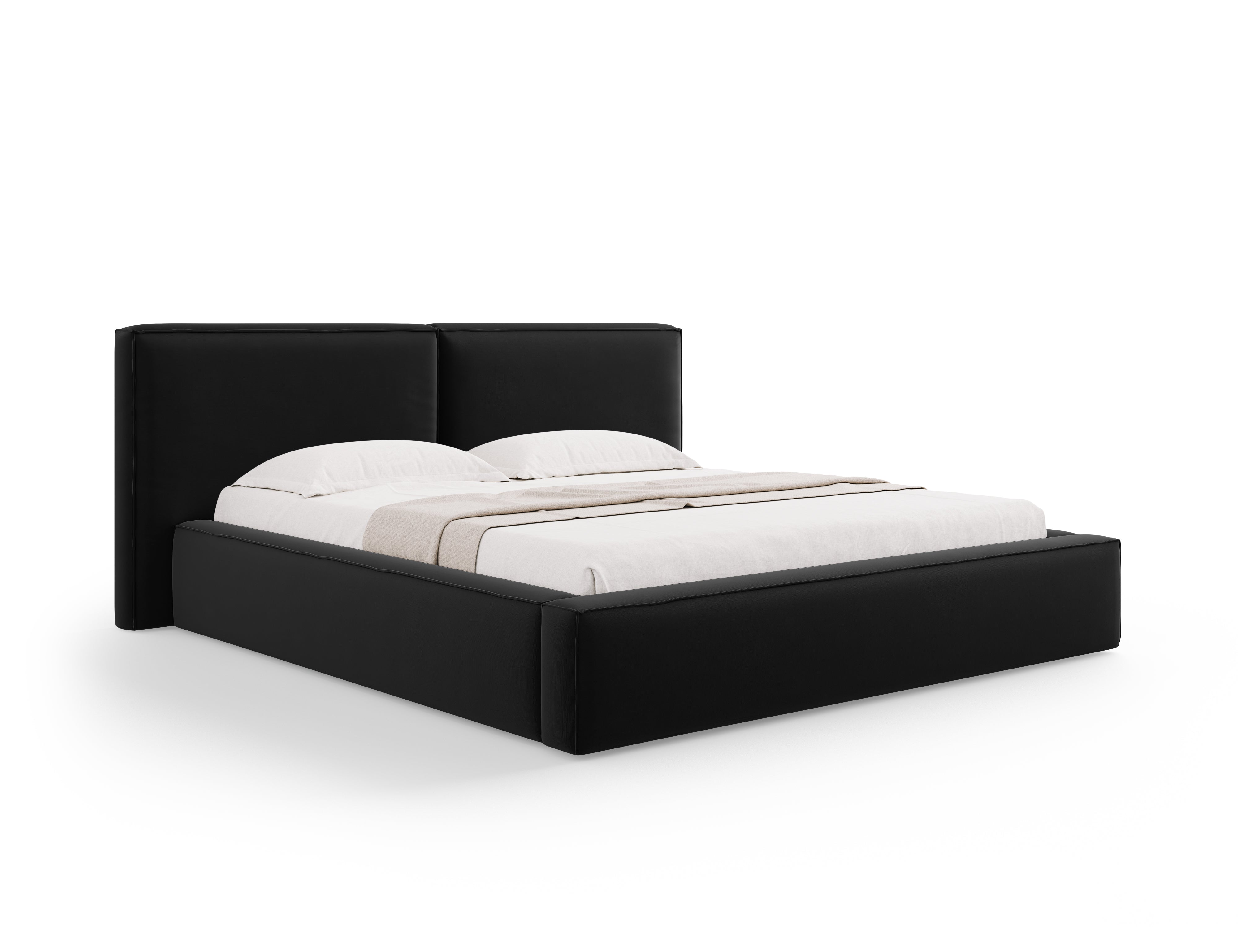 Jodie Bett mit Aufbewahrungsfach, Material: Samt