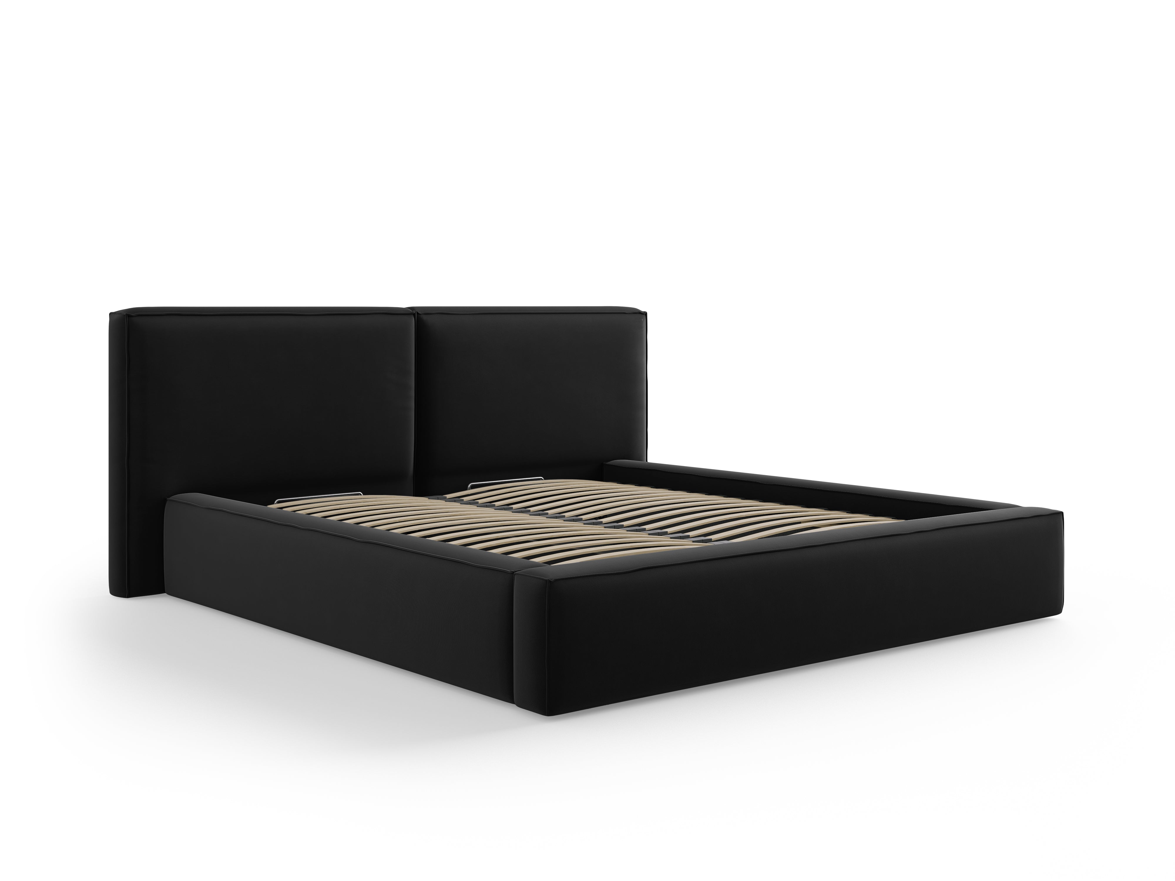 Jodie Bett mit Aufbewahrungsfach, Material: Samt