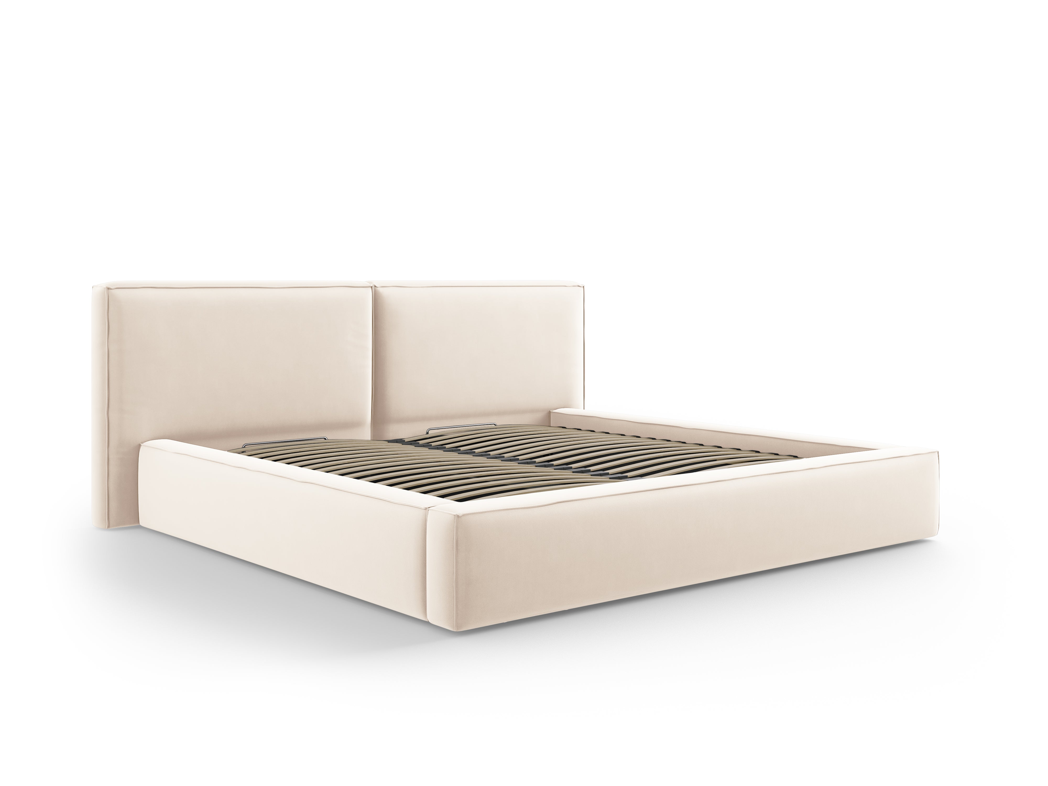 Jodie Bett mit Aufbewahrungsfach, Material: Samt