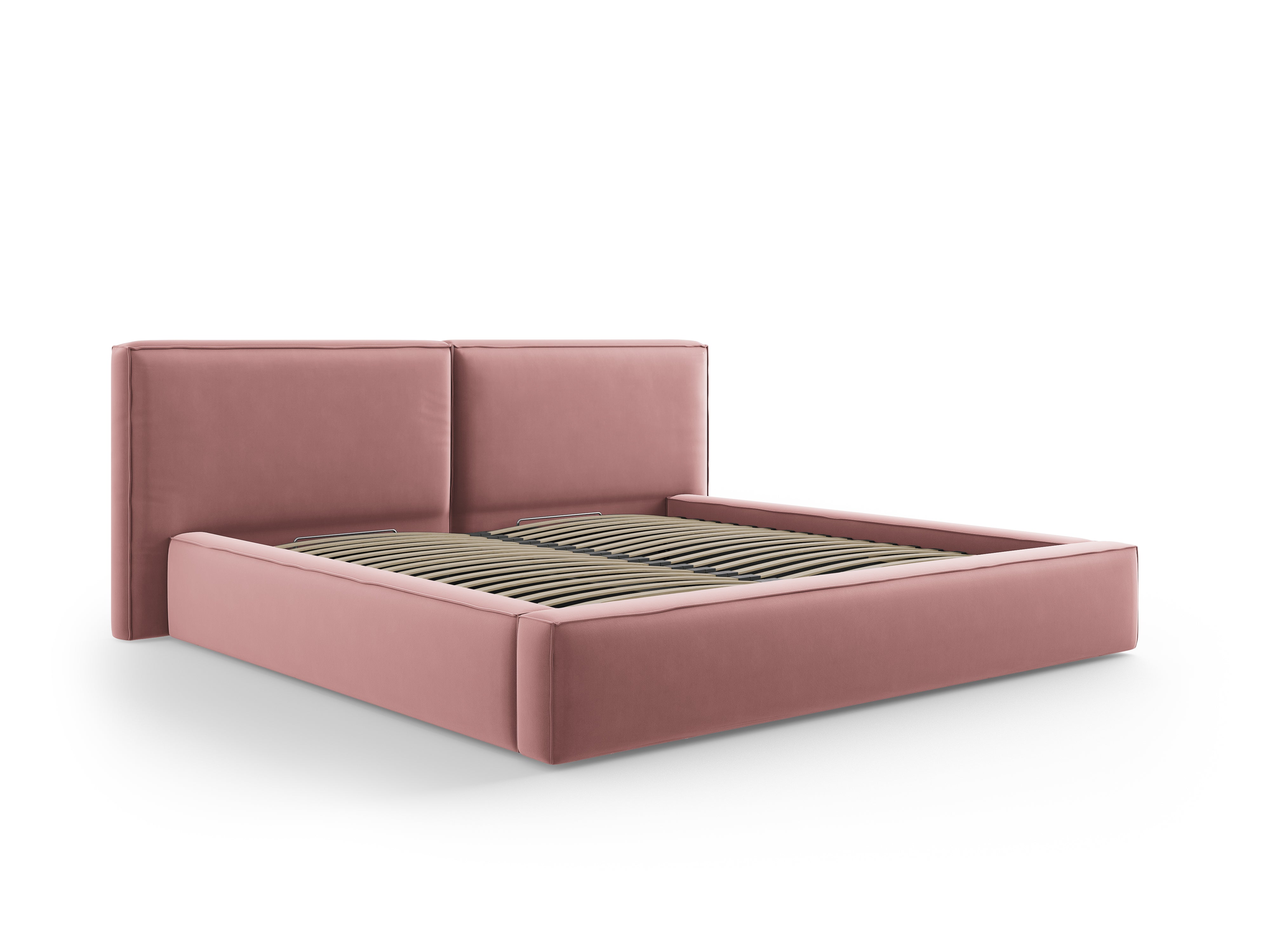 Jodie Bett mit Aufbewahrungsfach, Material: Samt