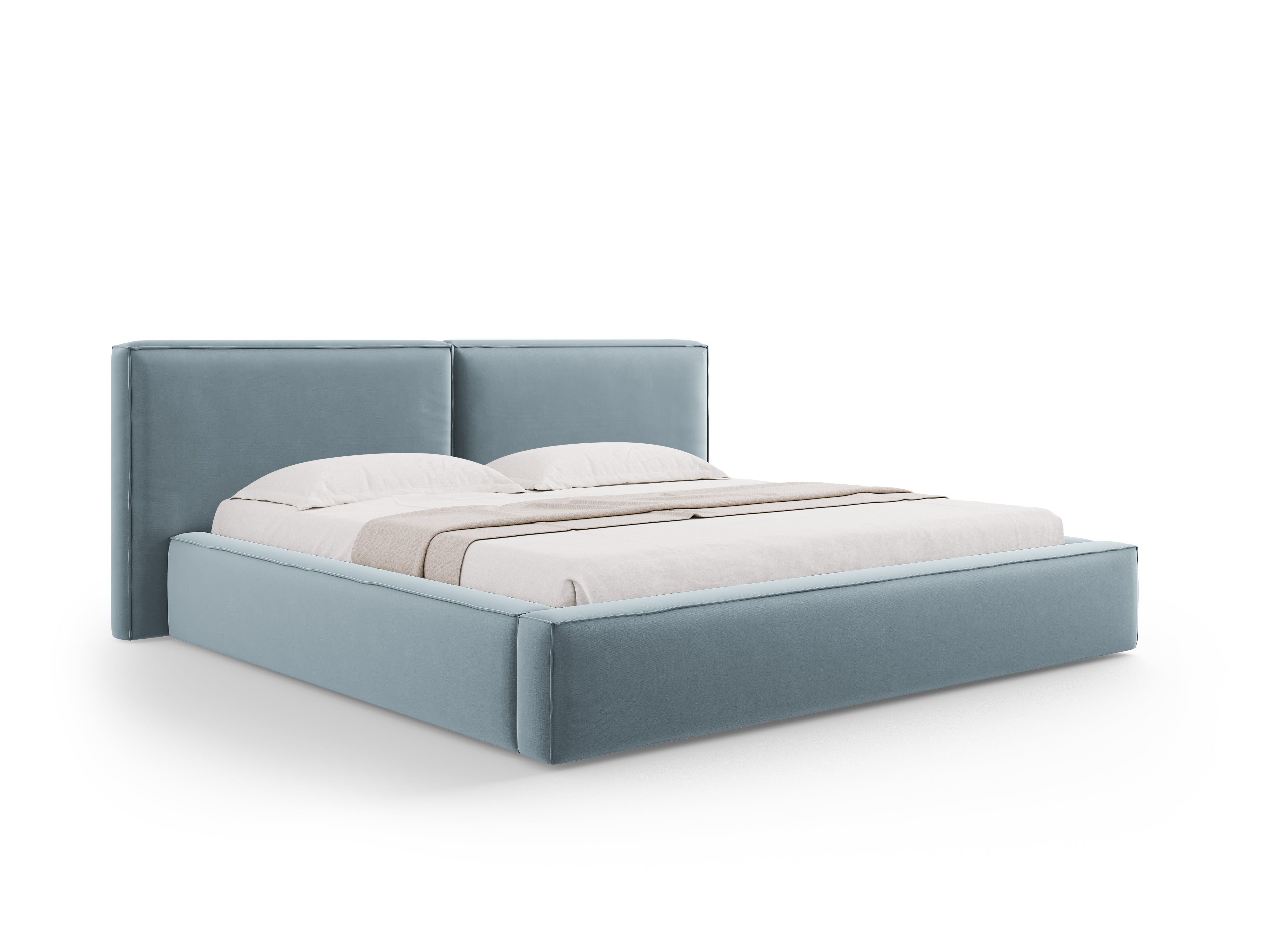 Jodie Bett mit Aufbewahrungsfach, Material: Samt