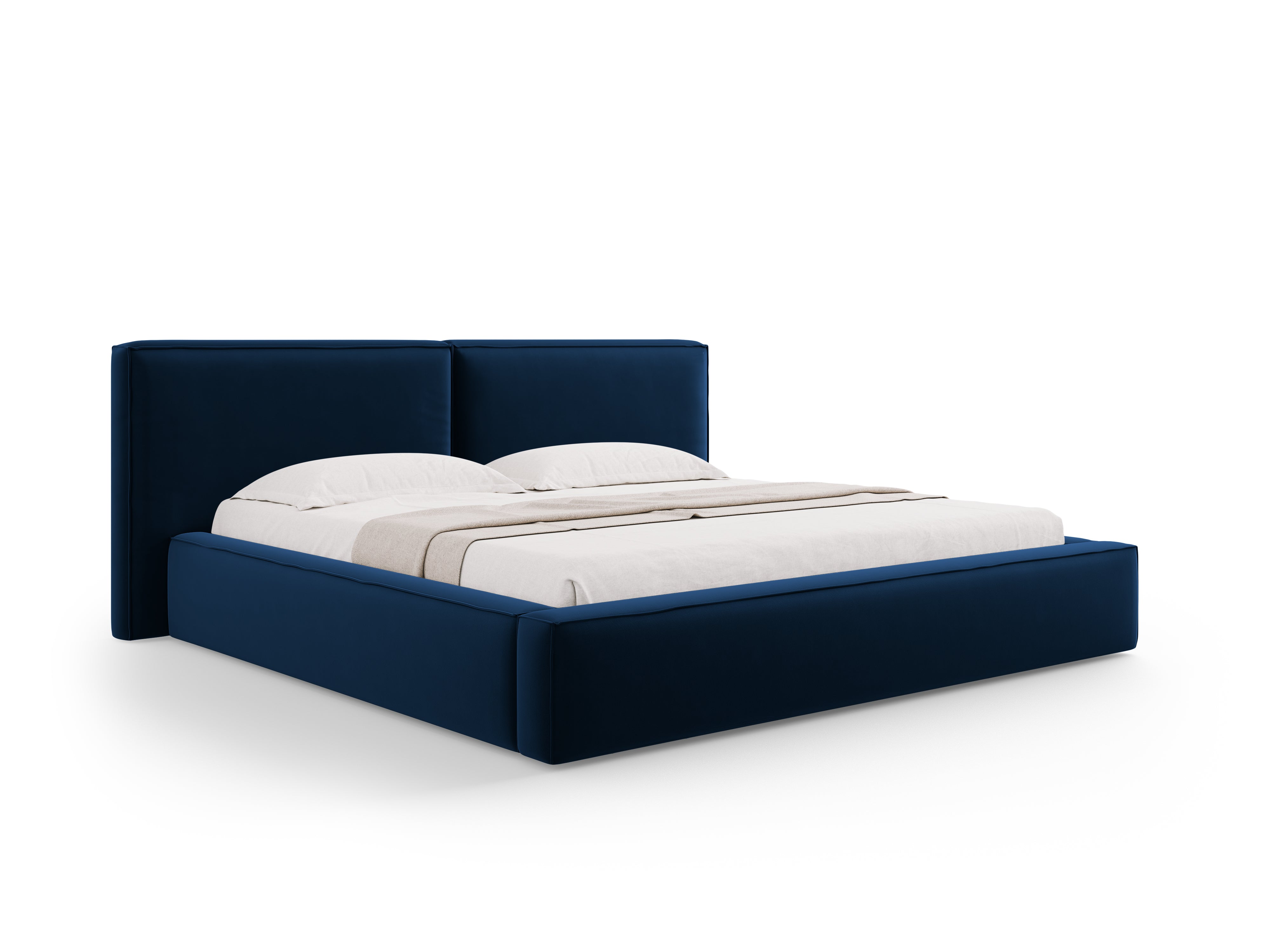 Jodie Bett mit Aufbewahrungsfach, Material: Samt