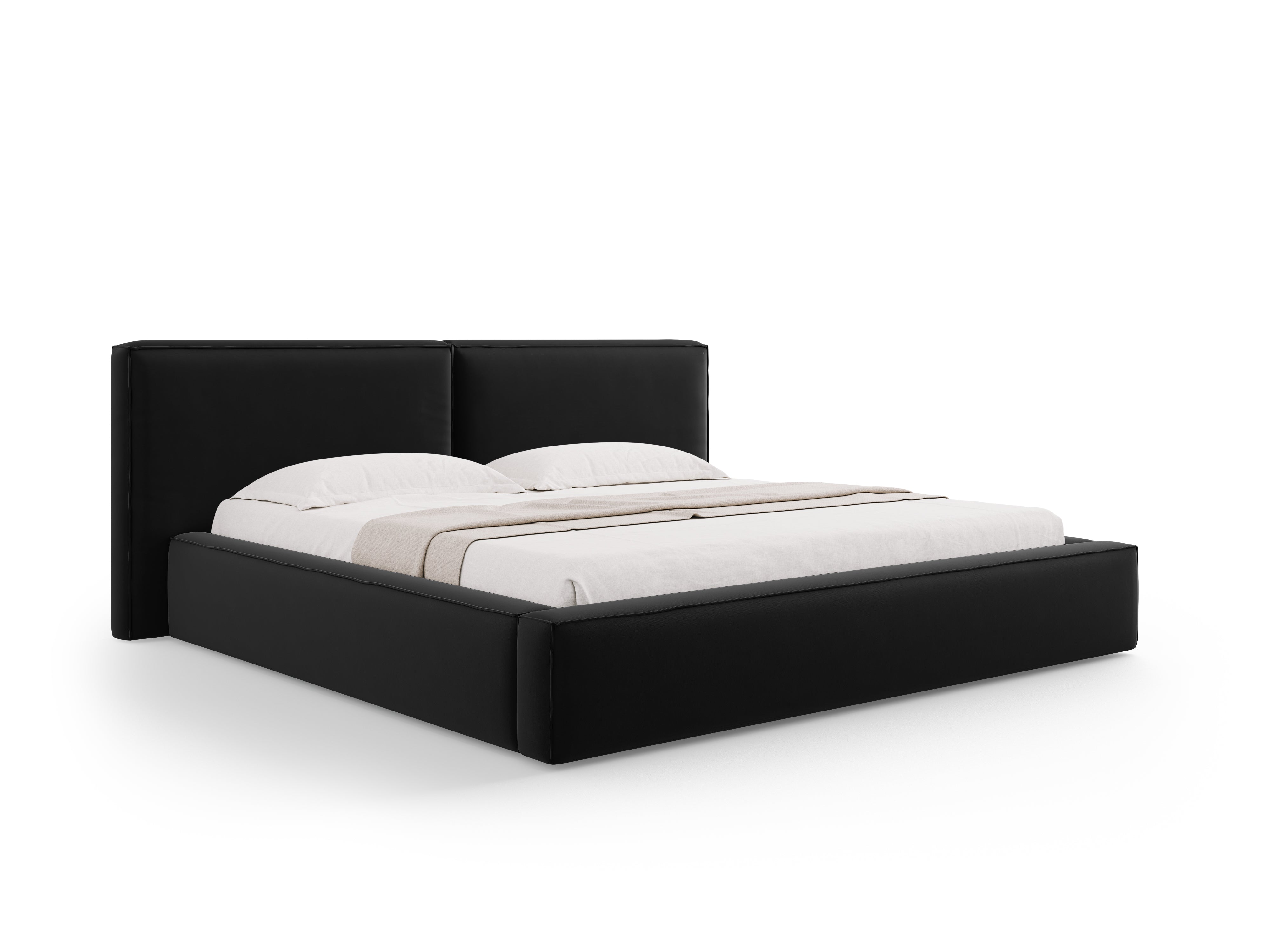 Jodie Bett mit Aufbewahrungsfach, Material: Samt