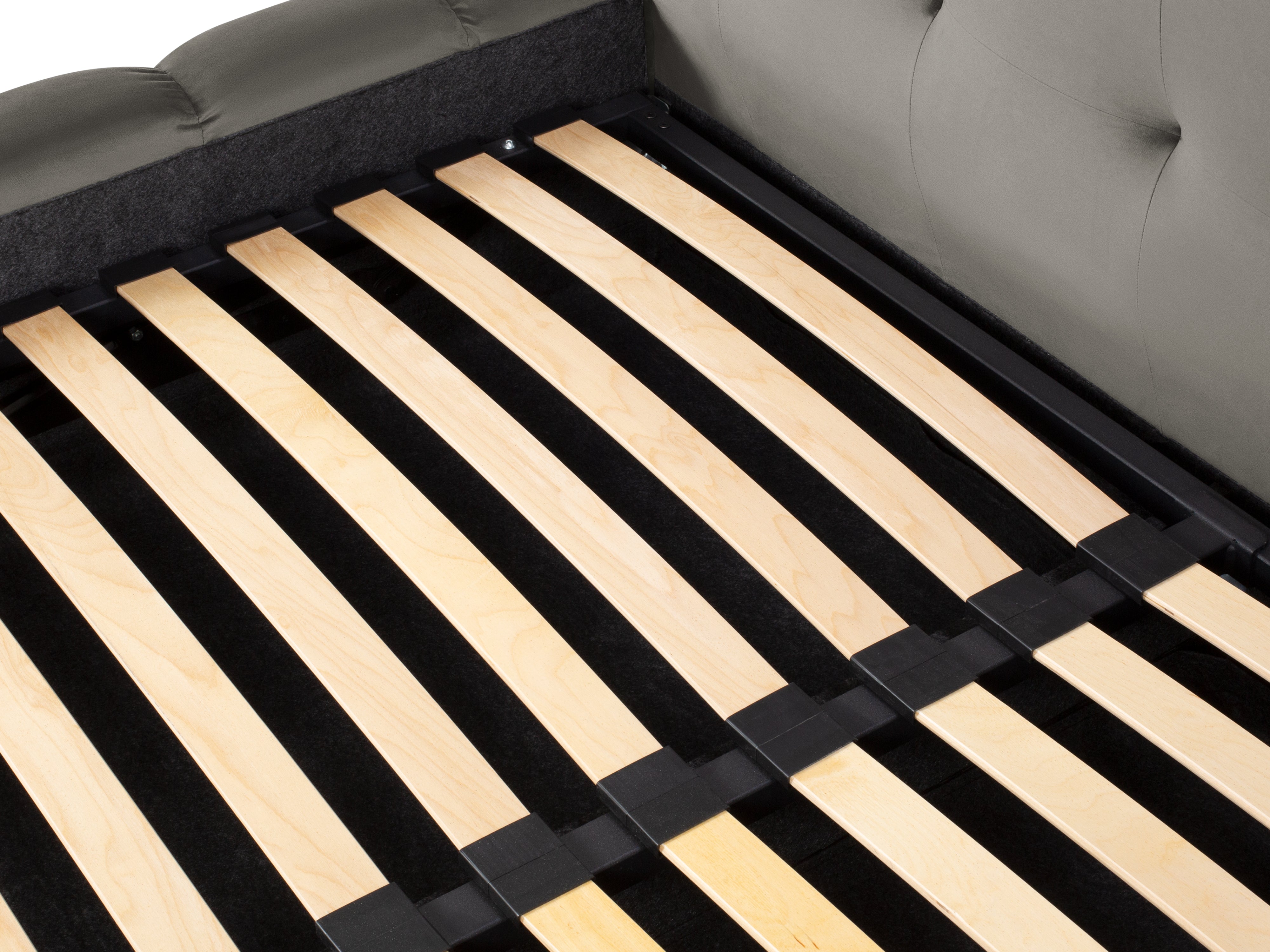 Mamaia Bettgestell mit Kopfteil und Bettkasten, Material: Samt