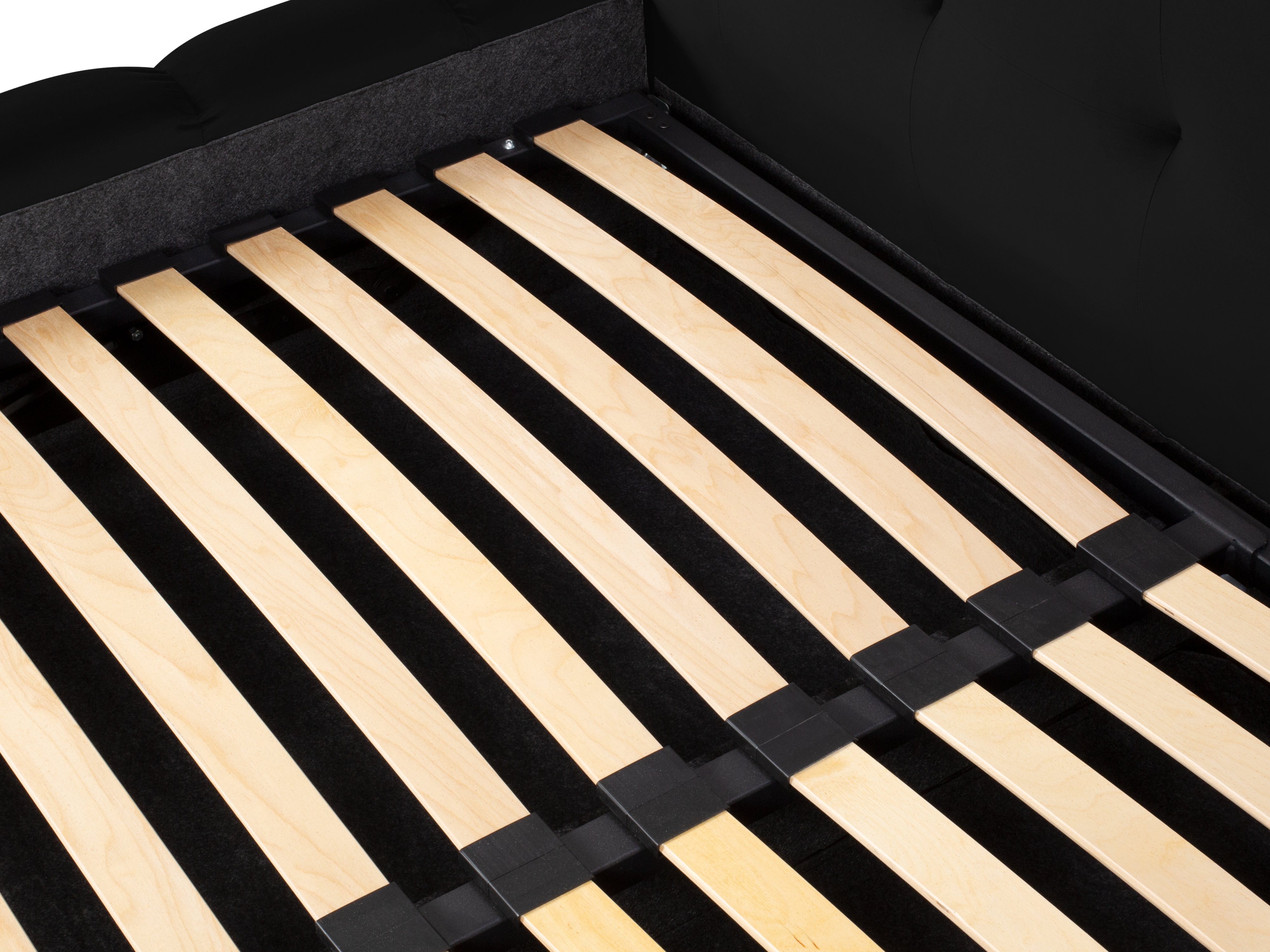 Mamaia Bettgestell mit doppeltem Kopfteil und Staufach