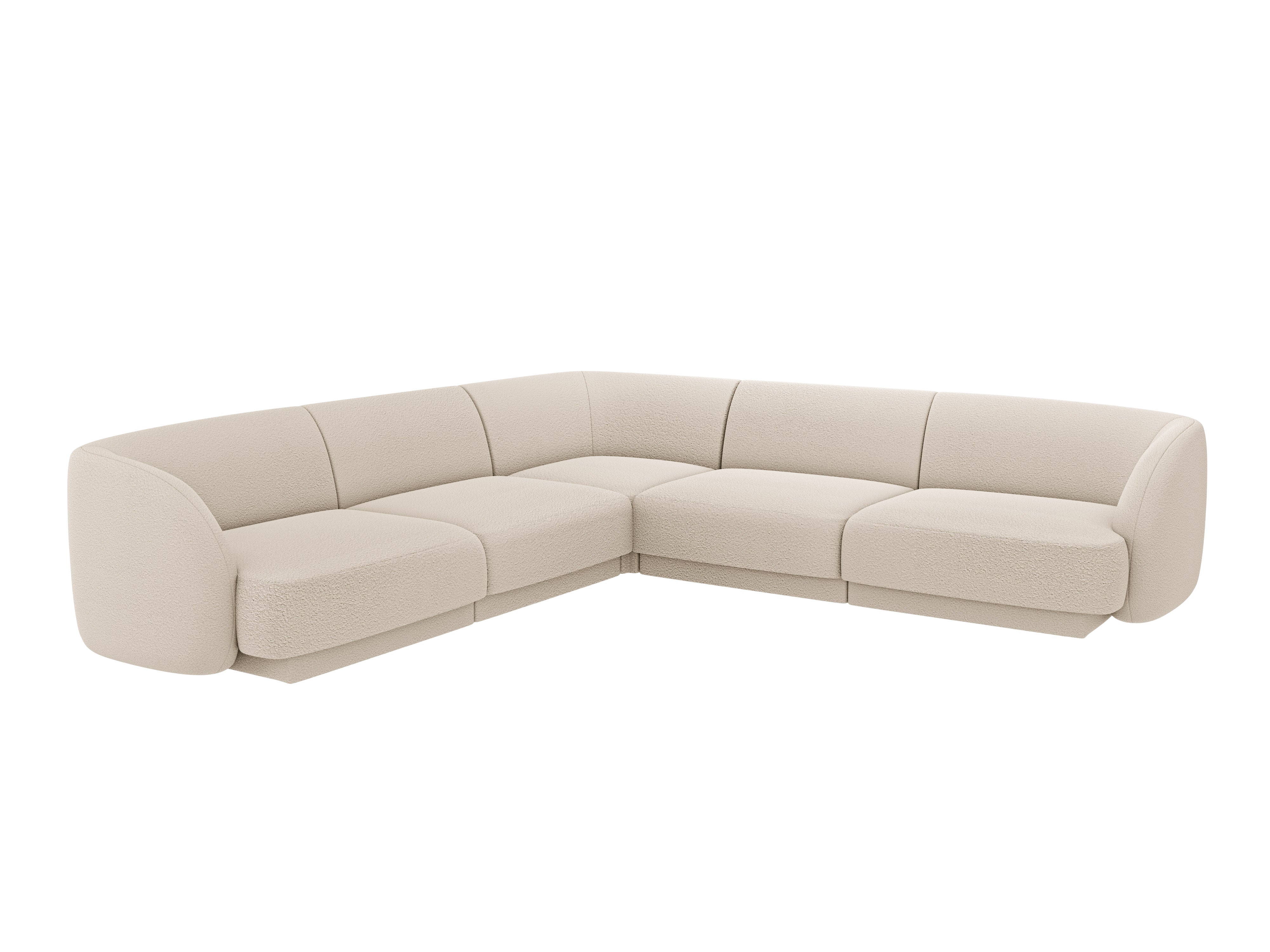 Sitzgarnitur Miley 255x255 cm, Material: Bouclé