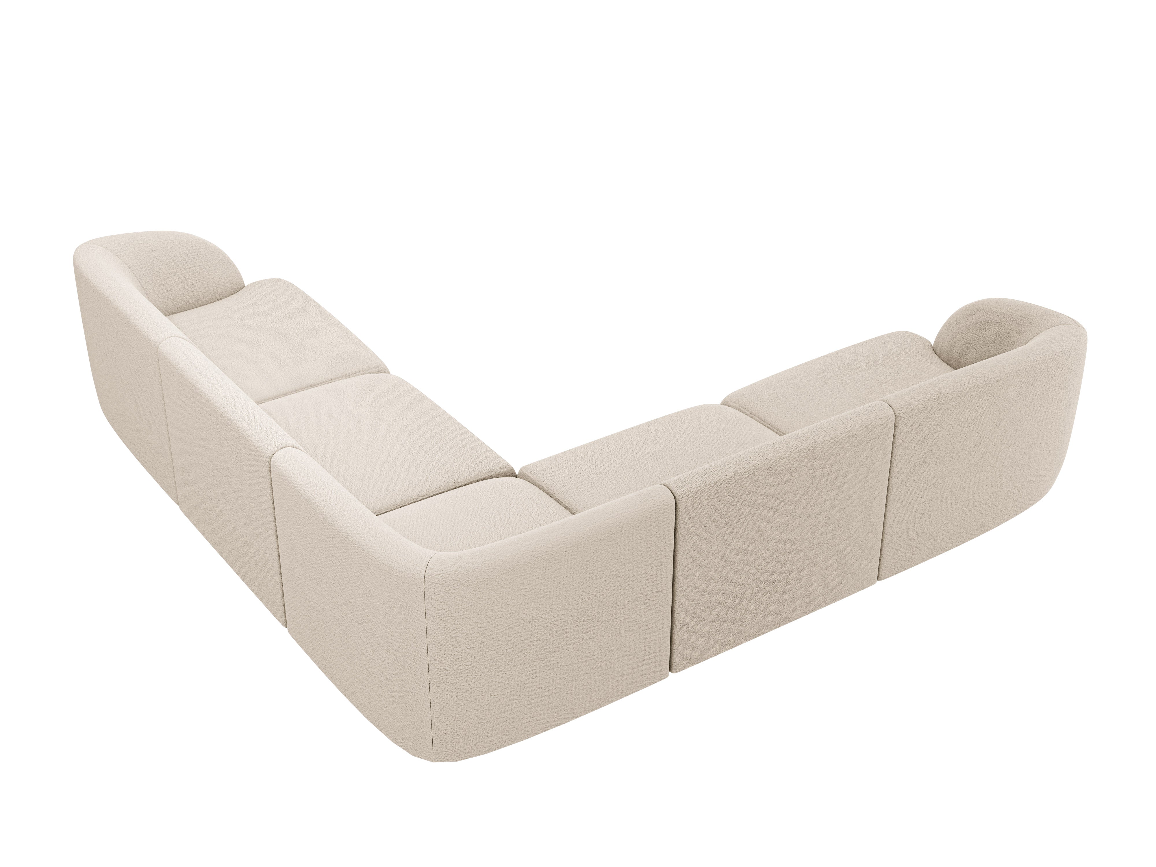 Sitzgarnitur Miley 255x255 cm, Material: Bouclé