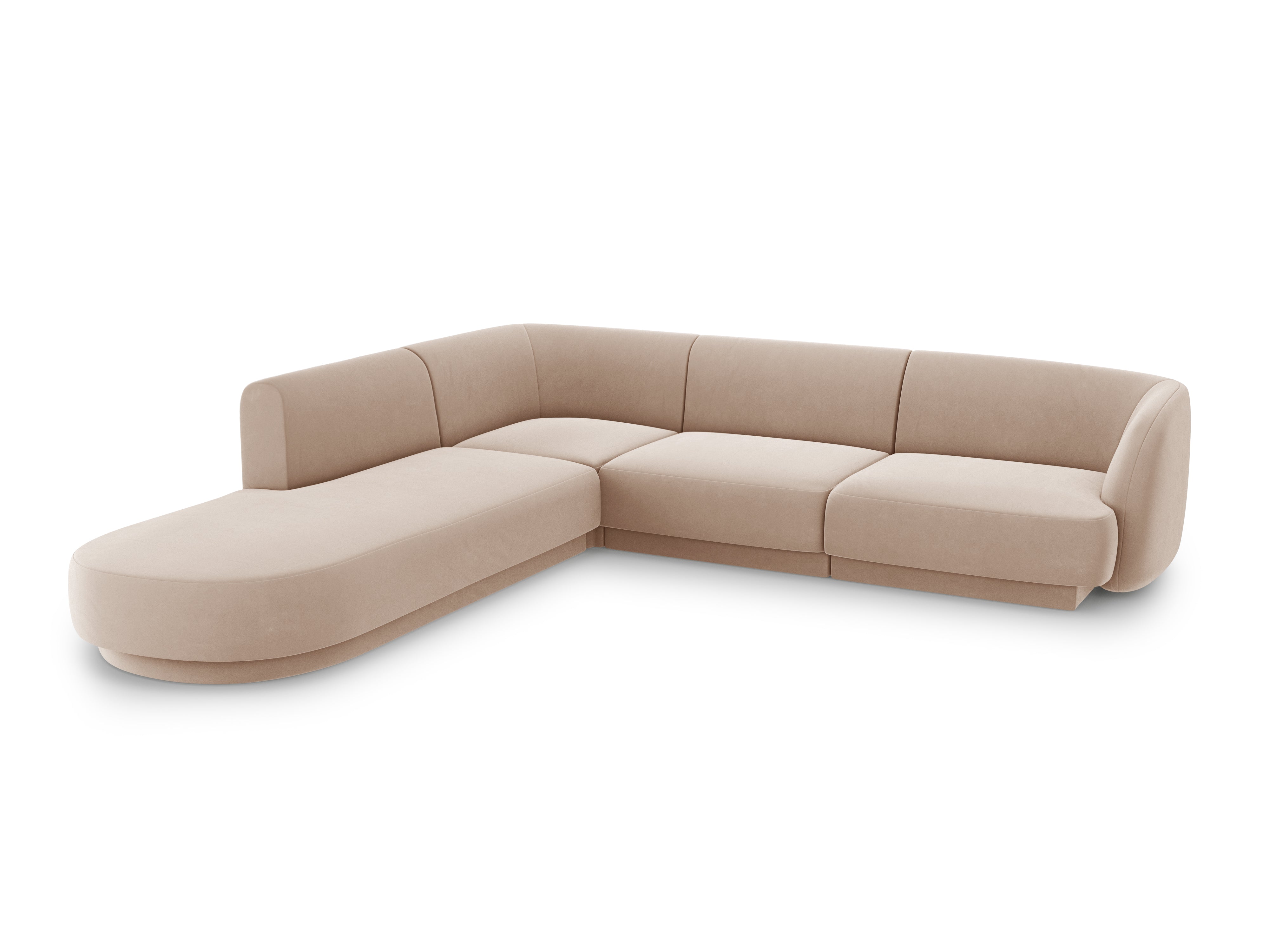 Sitzgarnitur Miley 255x248cm, Material: Samt