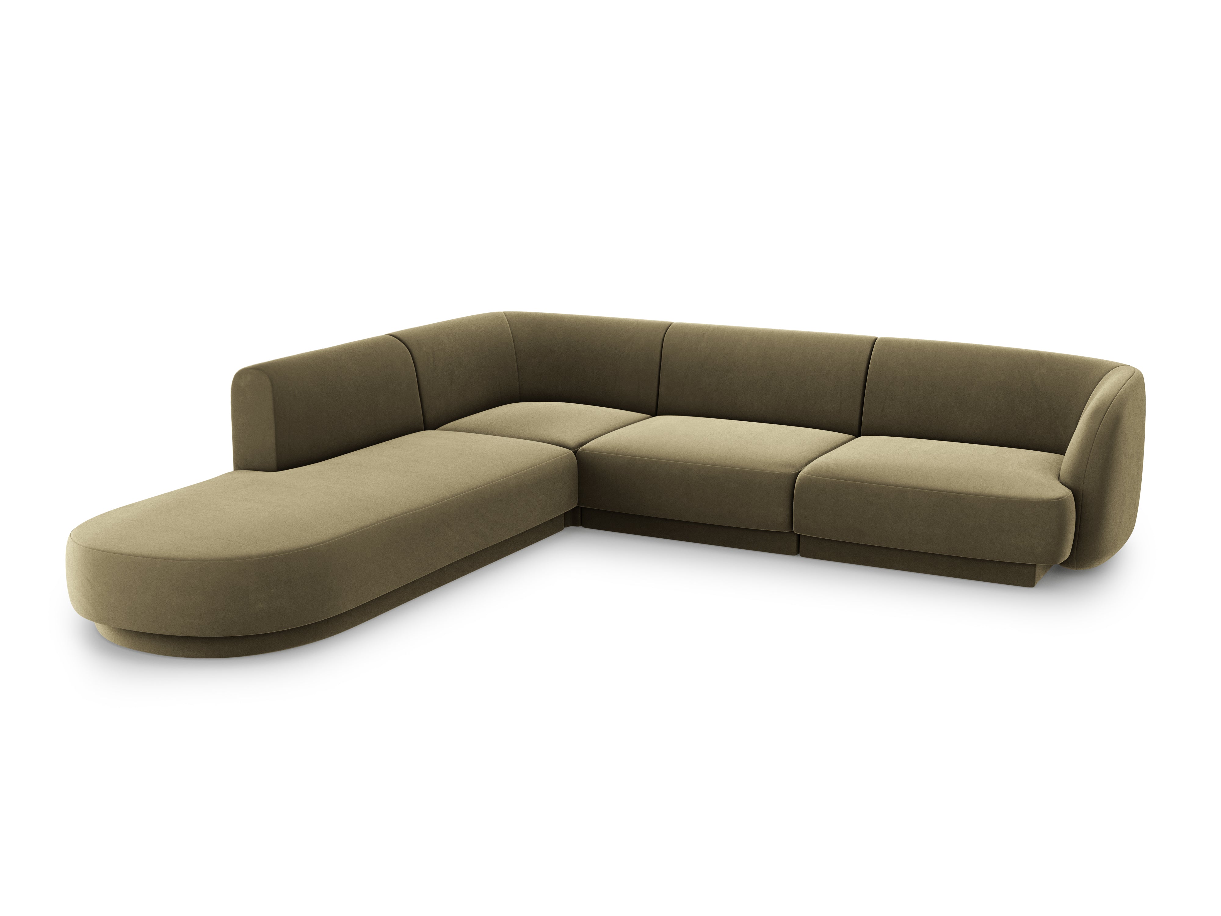Sitzgarnitur Miley 255x248cm, Material: Samt