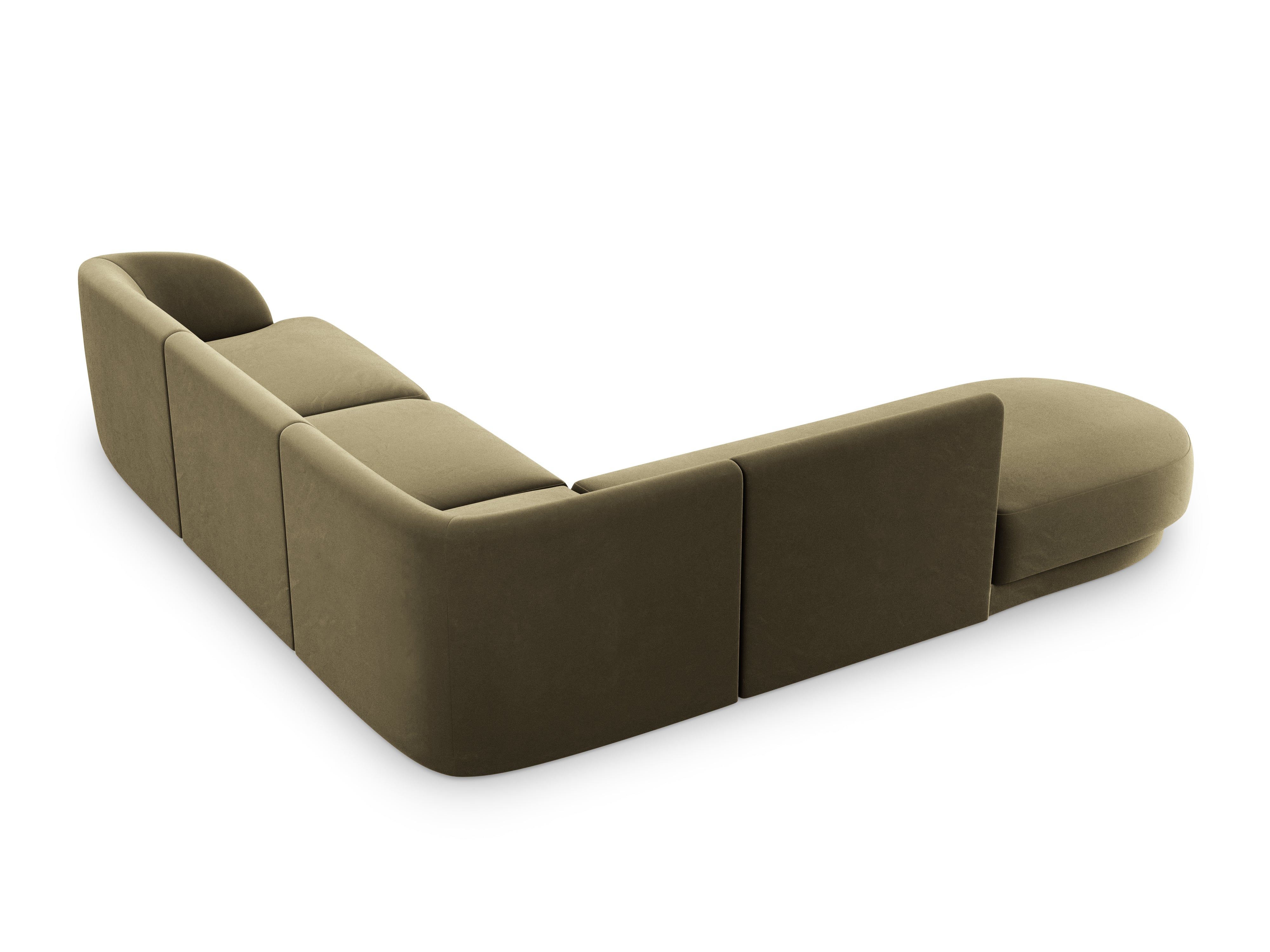 Sitzgarnitur Miley 255x248cm, Material: Samt