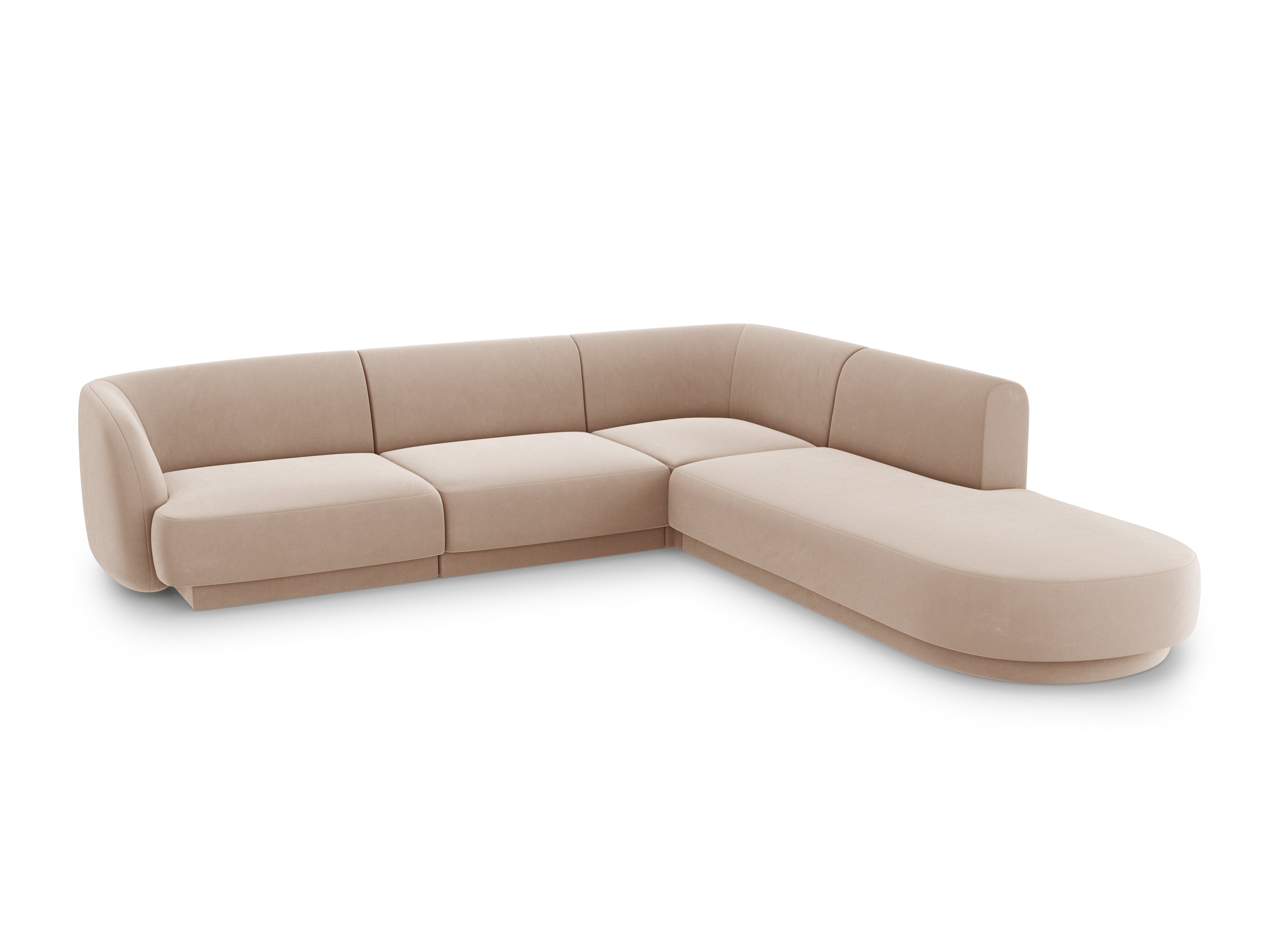 Sitzgarnitur Miley 255x248cm, Material: Samt