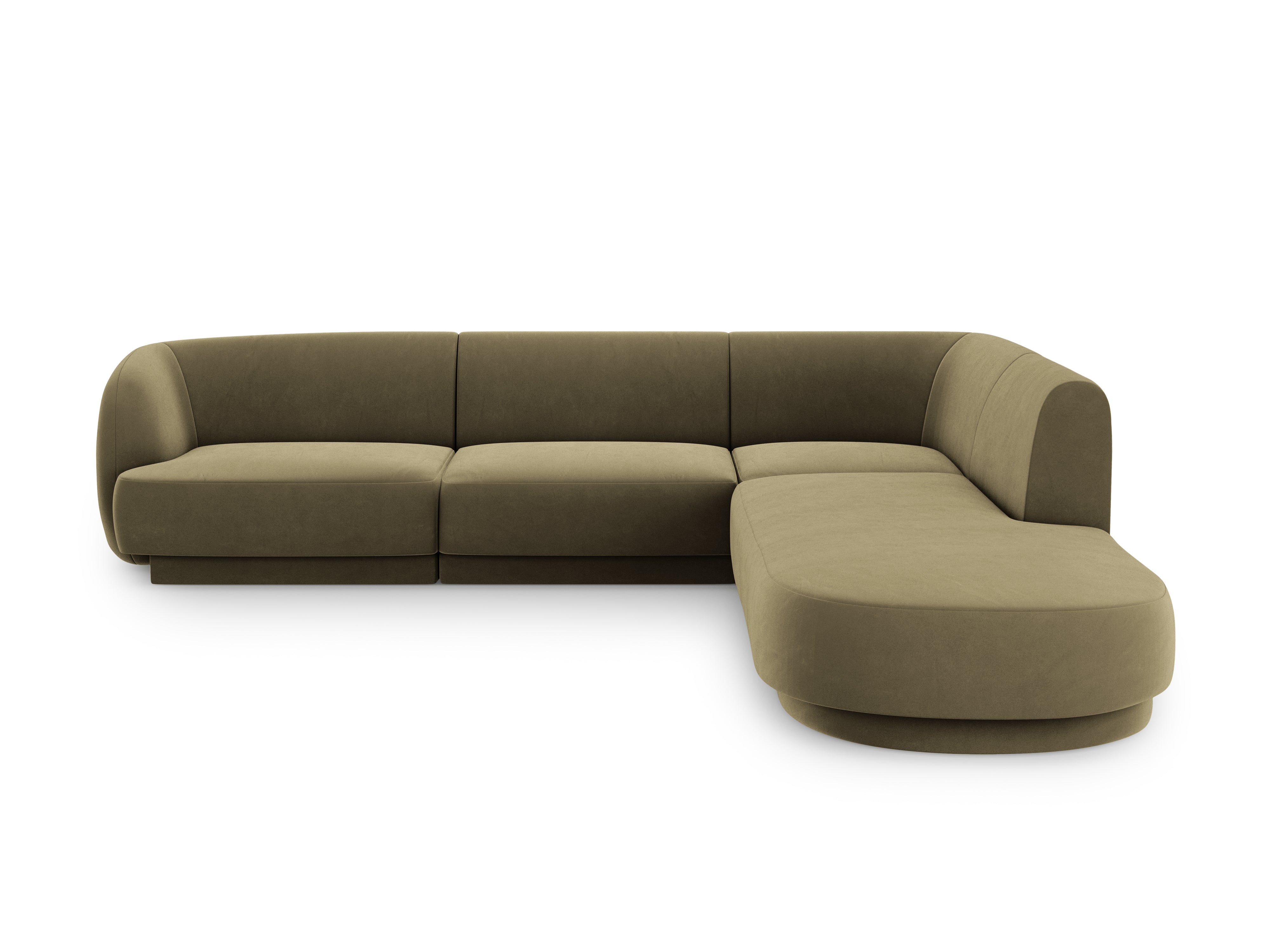 Sitzgarnitur Miley 255x248cm, Material: Samt