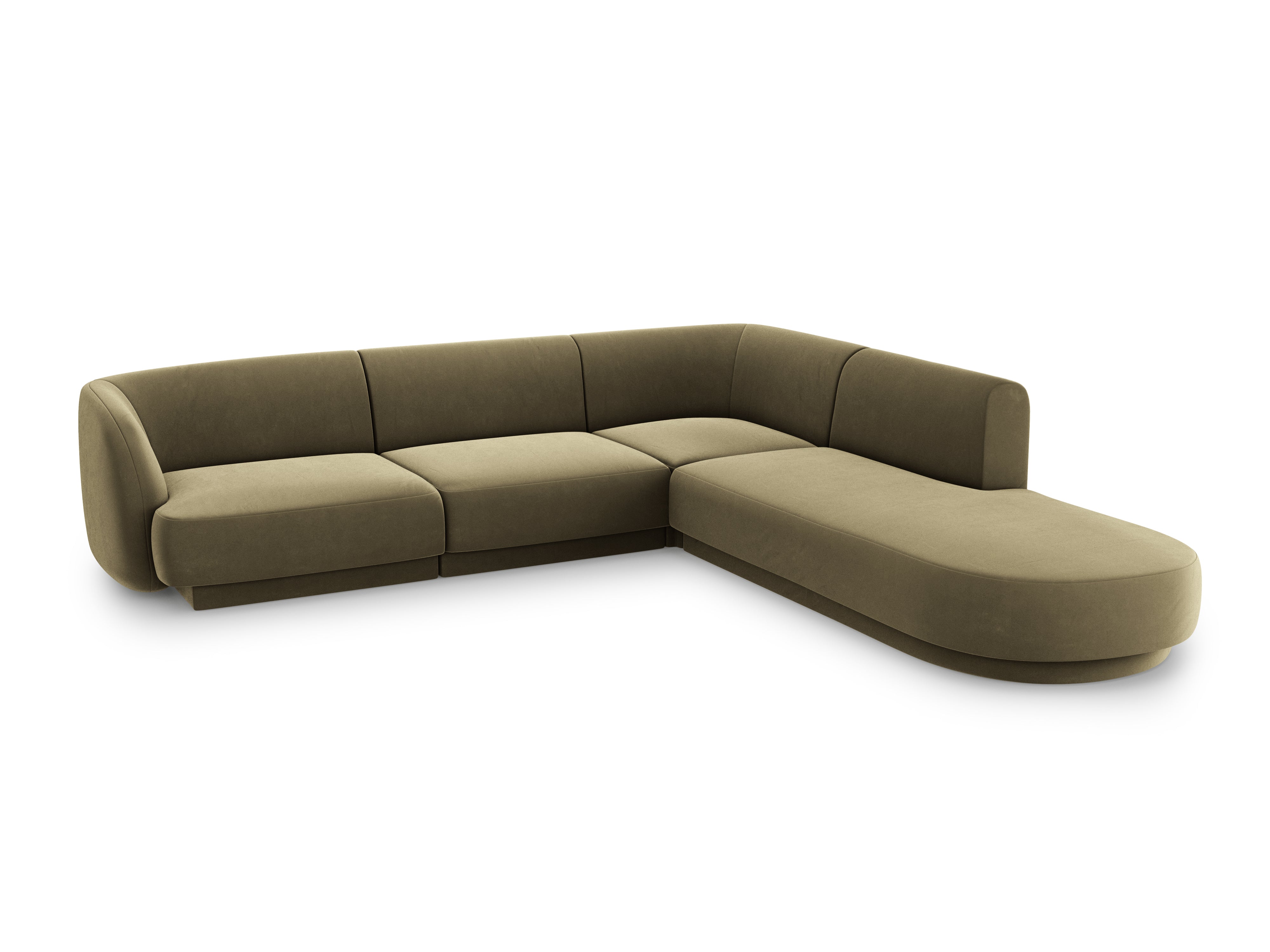 Sitzgarnitur Miley 255x248cm, Material: Samt