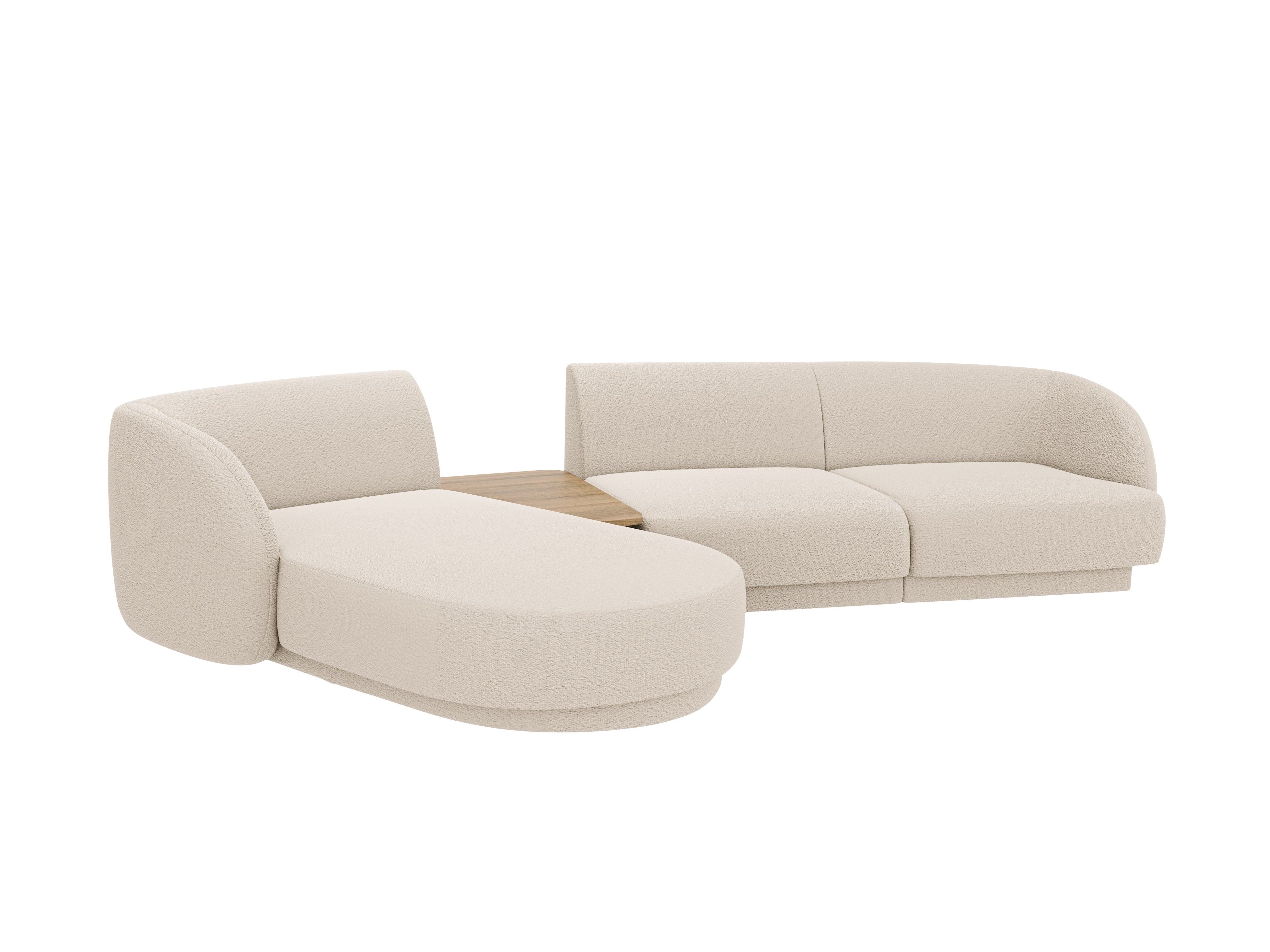 Sitzgarnitur Miley 303x178 cm, Material: Bouclé