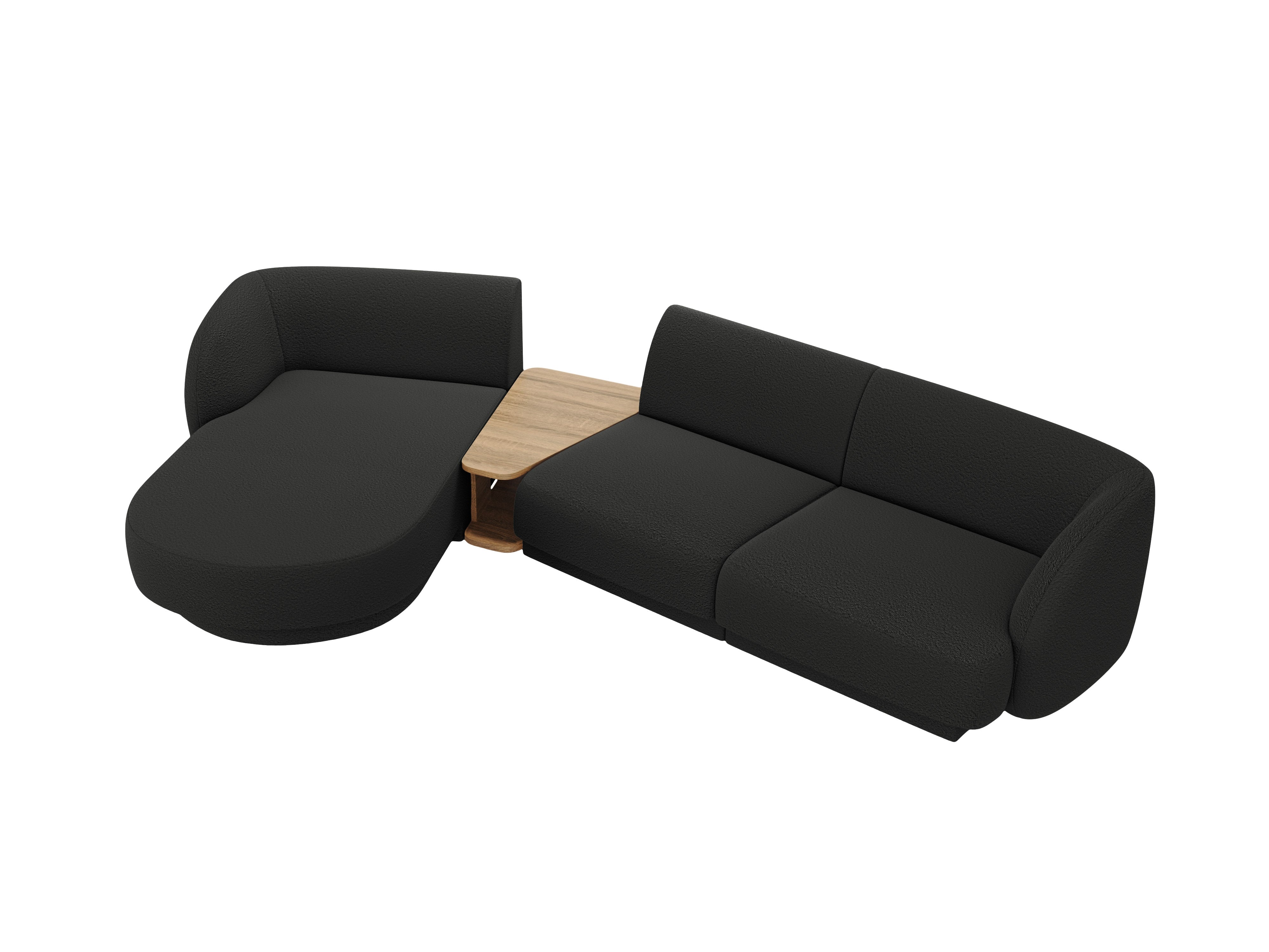 Sitzgarnitur Miley 303x178 cm, Material: Bouclé