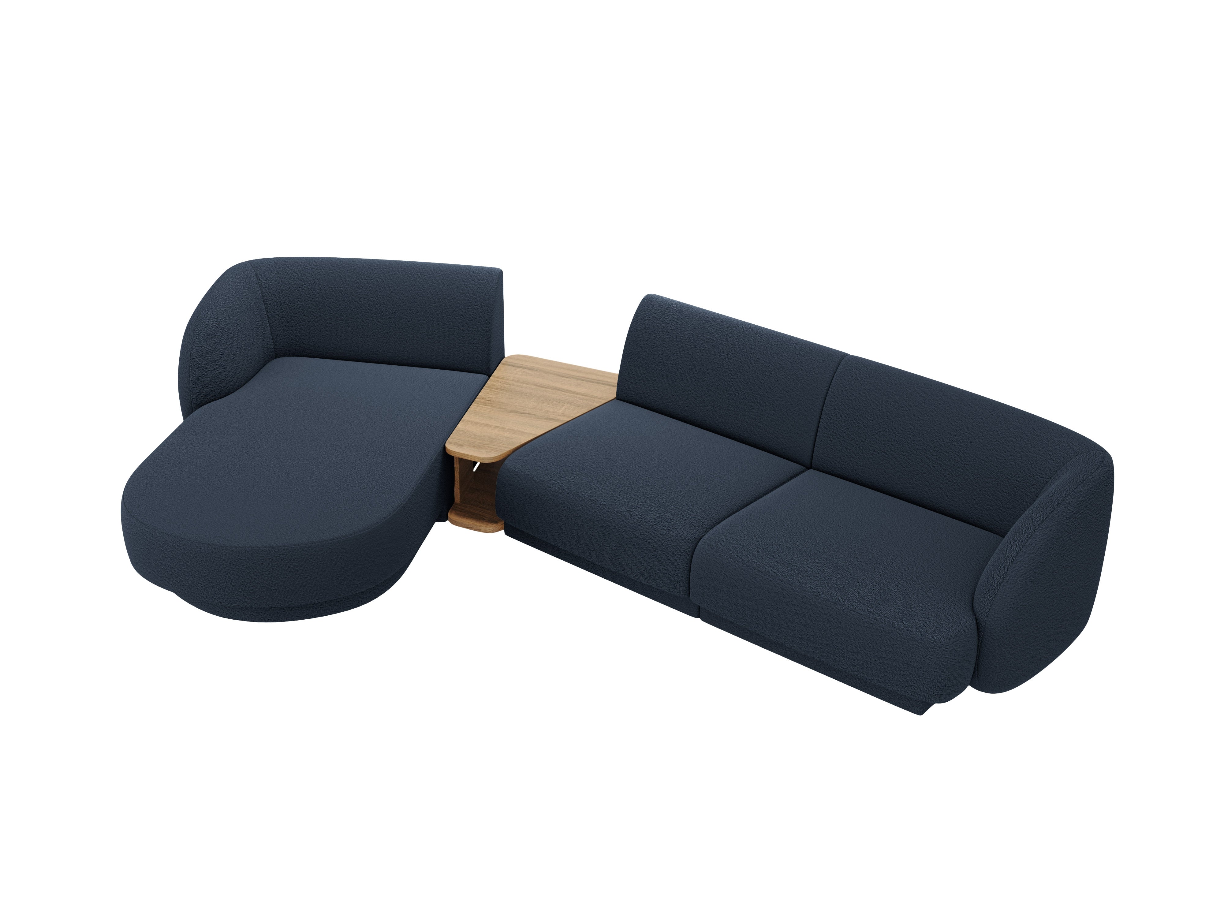 Sitzgarnitur Miley 303x178 cm, Material: Bouclé