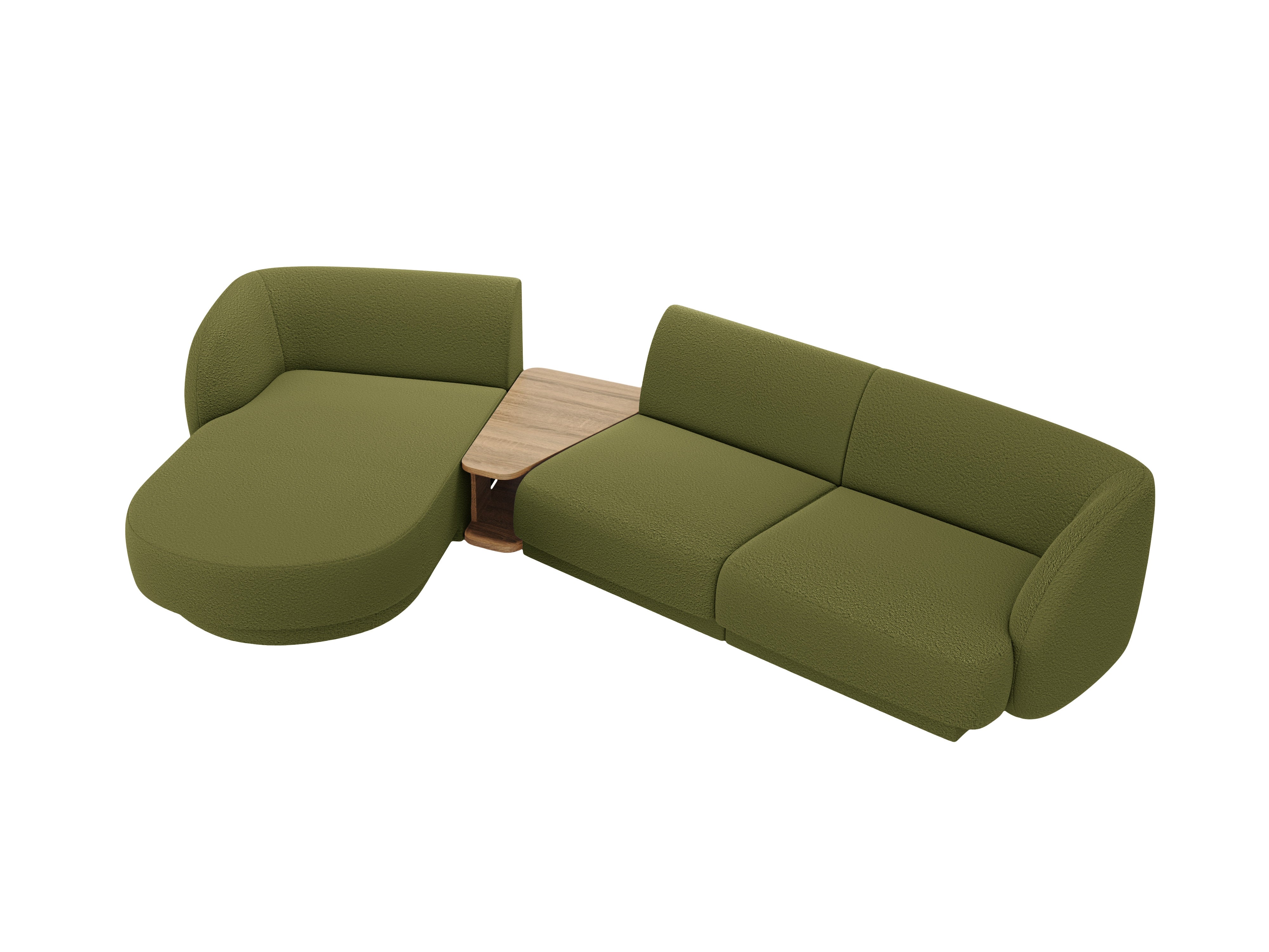 Sitzgarnitur Miley 303x178 cm, Material: Bouclé