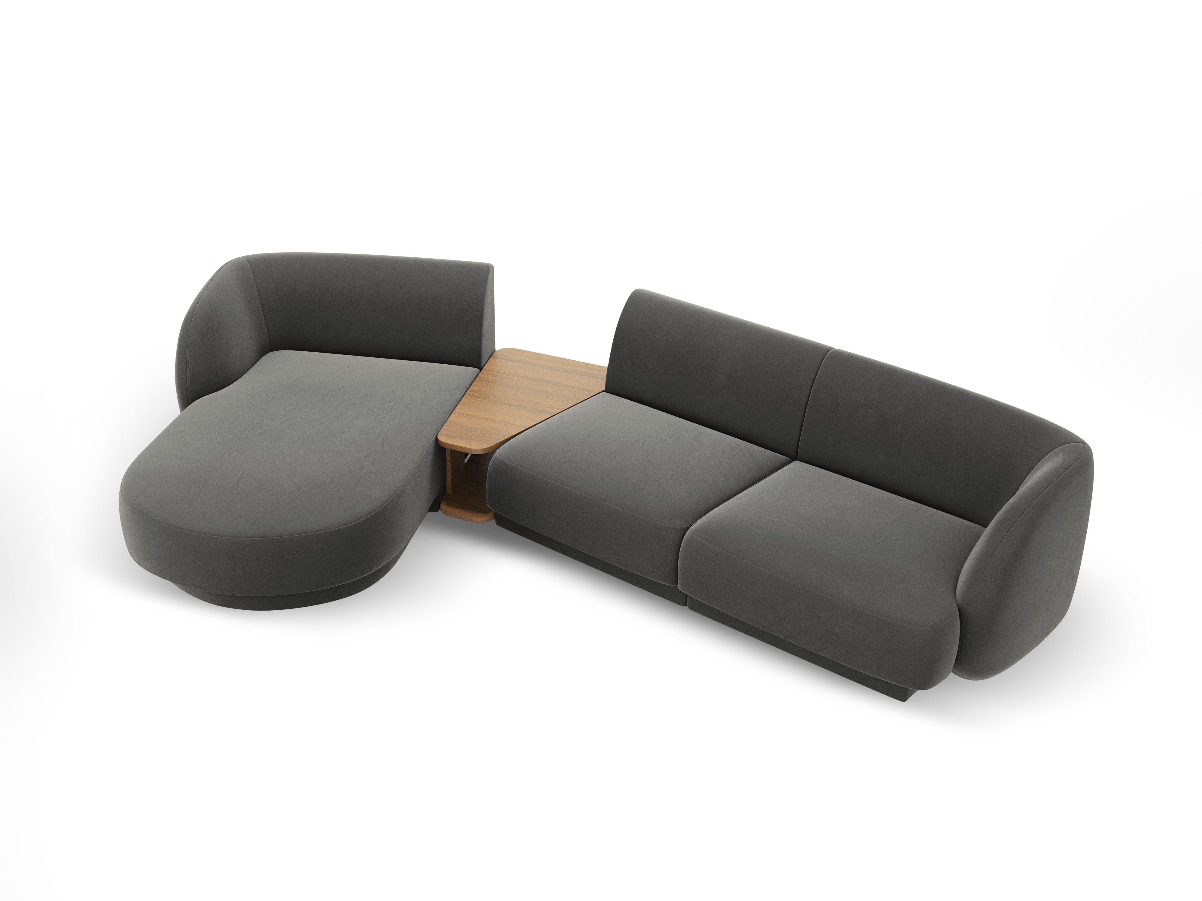 Sitzgarnitur Miley 303x178 cm, Material: Samt