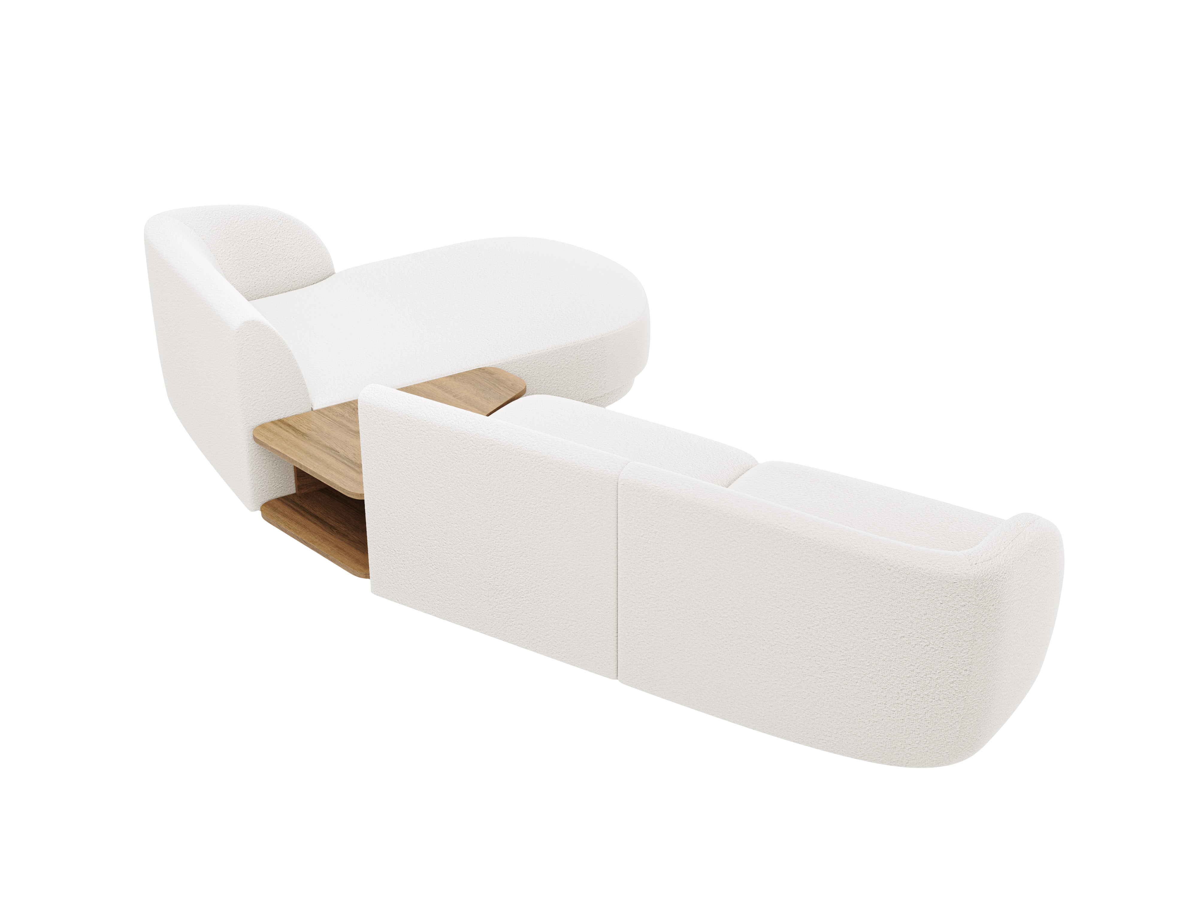 Sitzgarnitur Miley 303x178 cm, Material: Bouclé