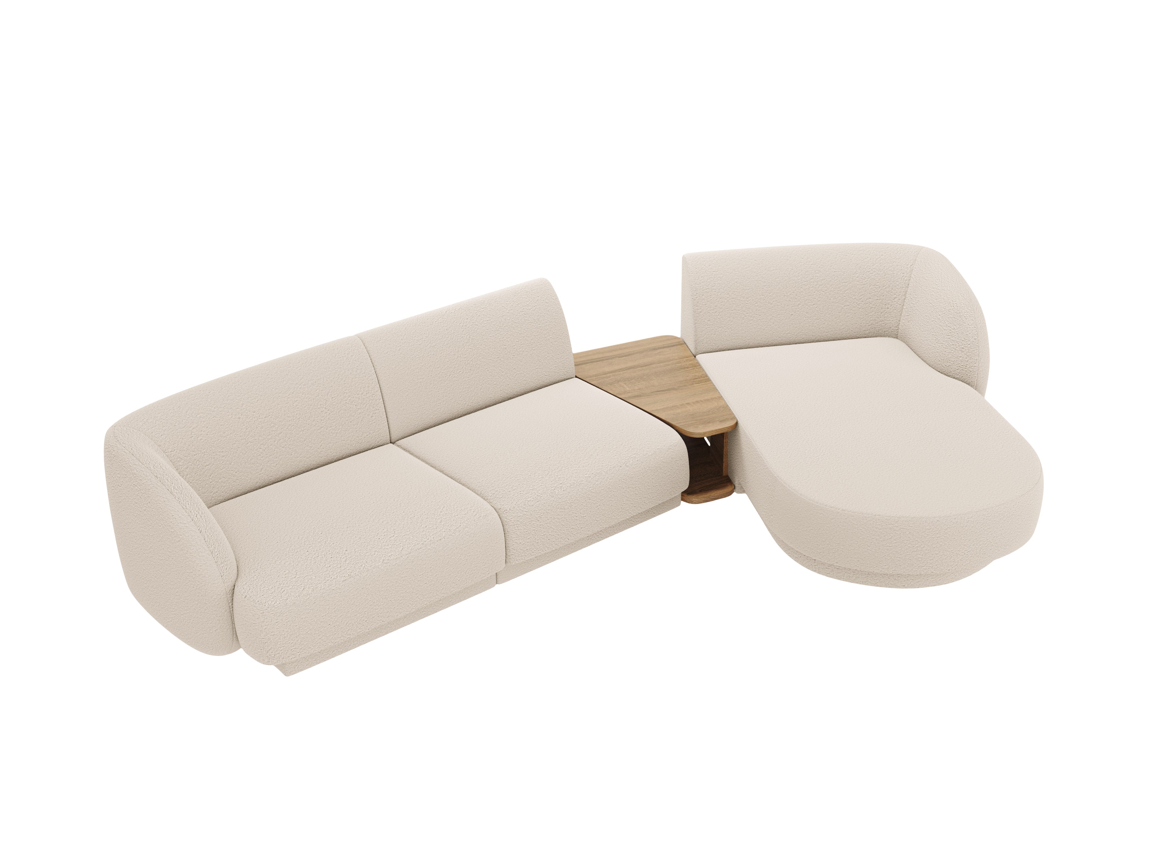Sitzgarnitur Miley 303x178 cm, Material: Bouclé