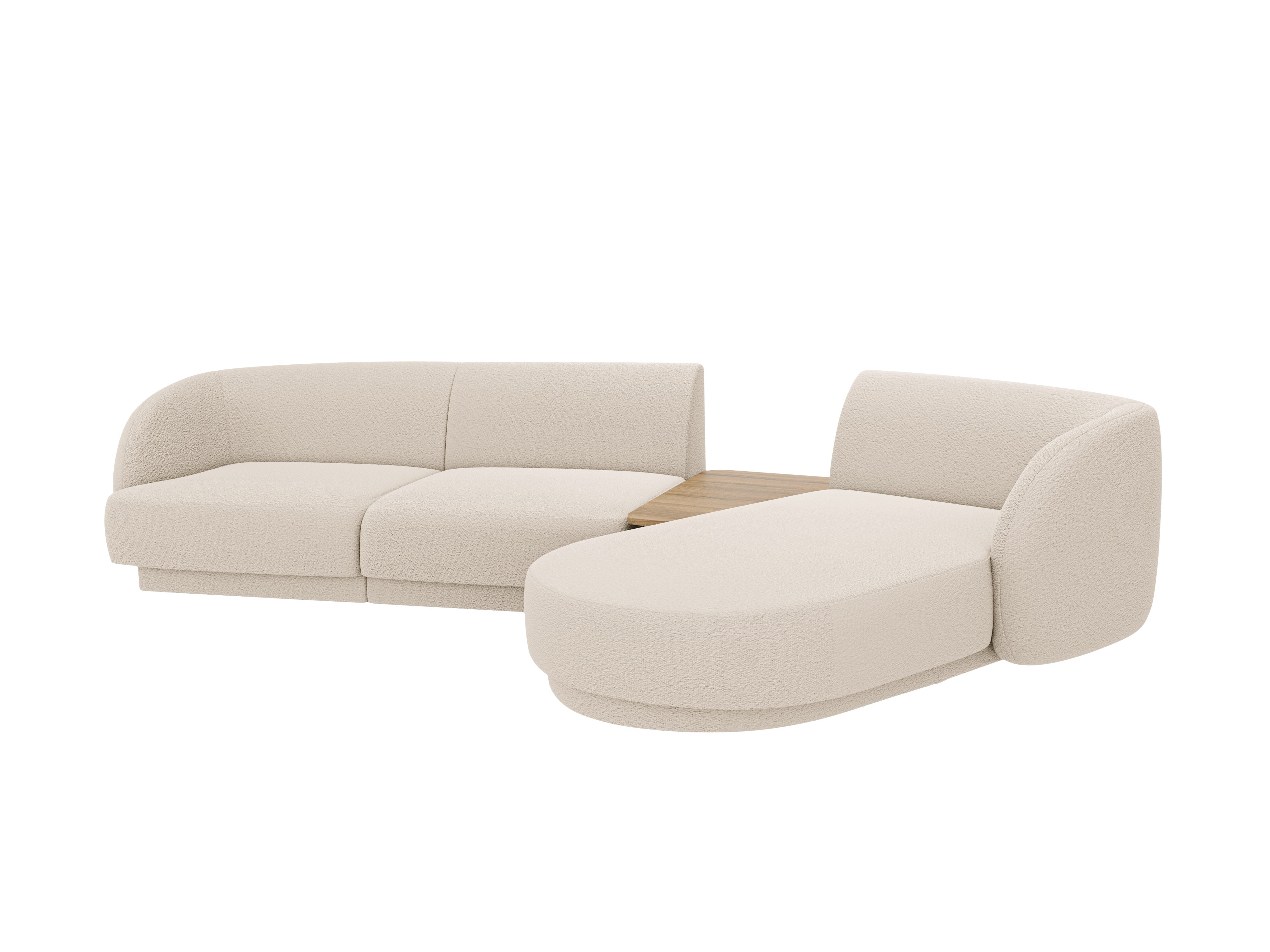 Sitzgarnitur Miley 303x178 cm, Material: Bouclé