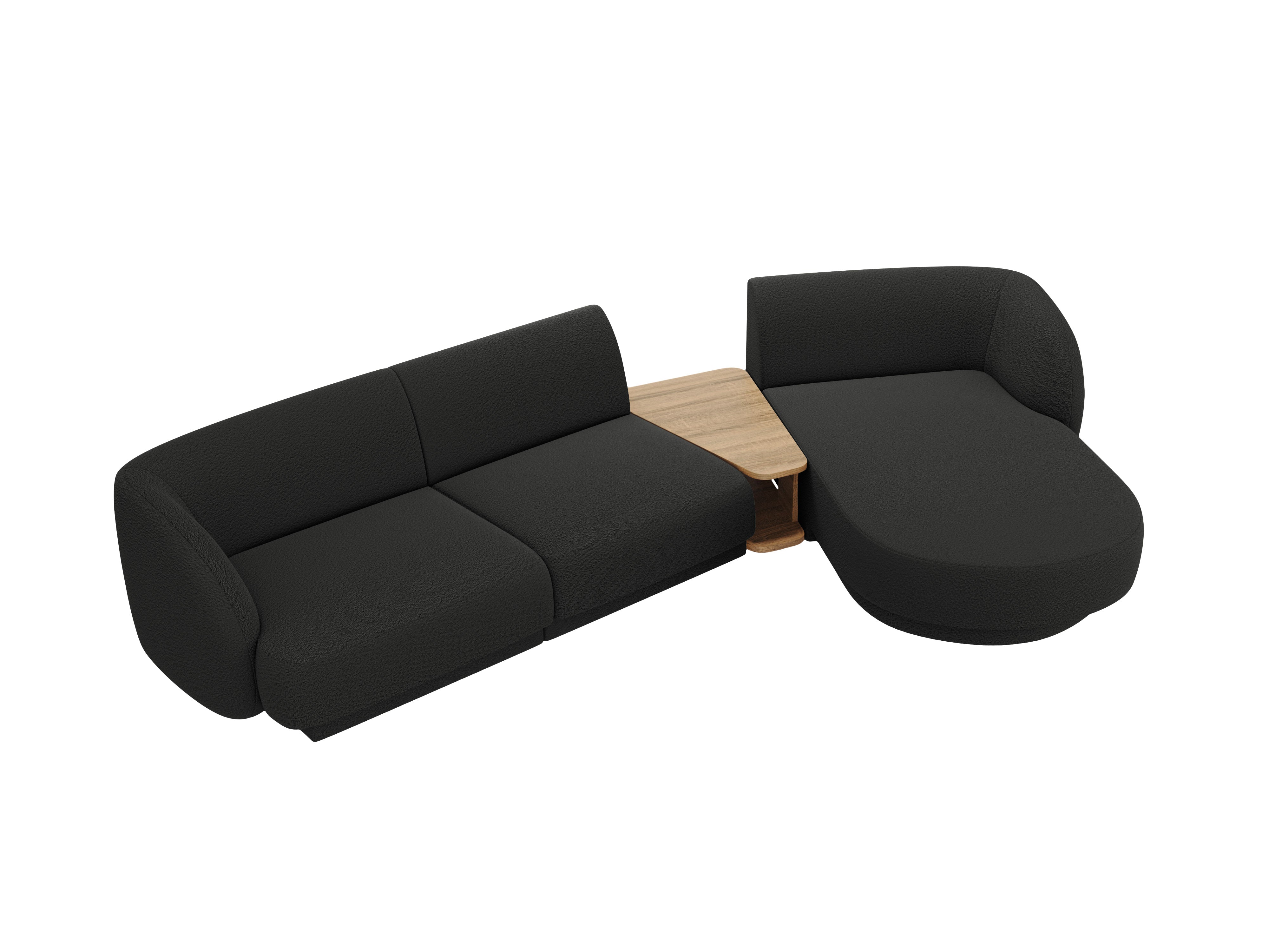 Sitzgarnitur Miley 303x178 cm, Material: Bouclé