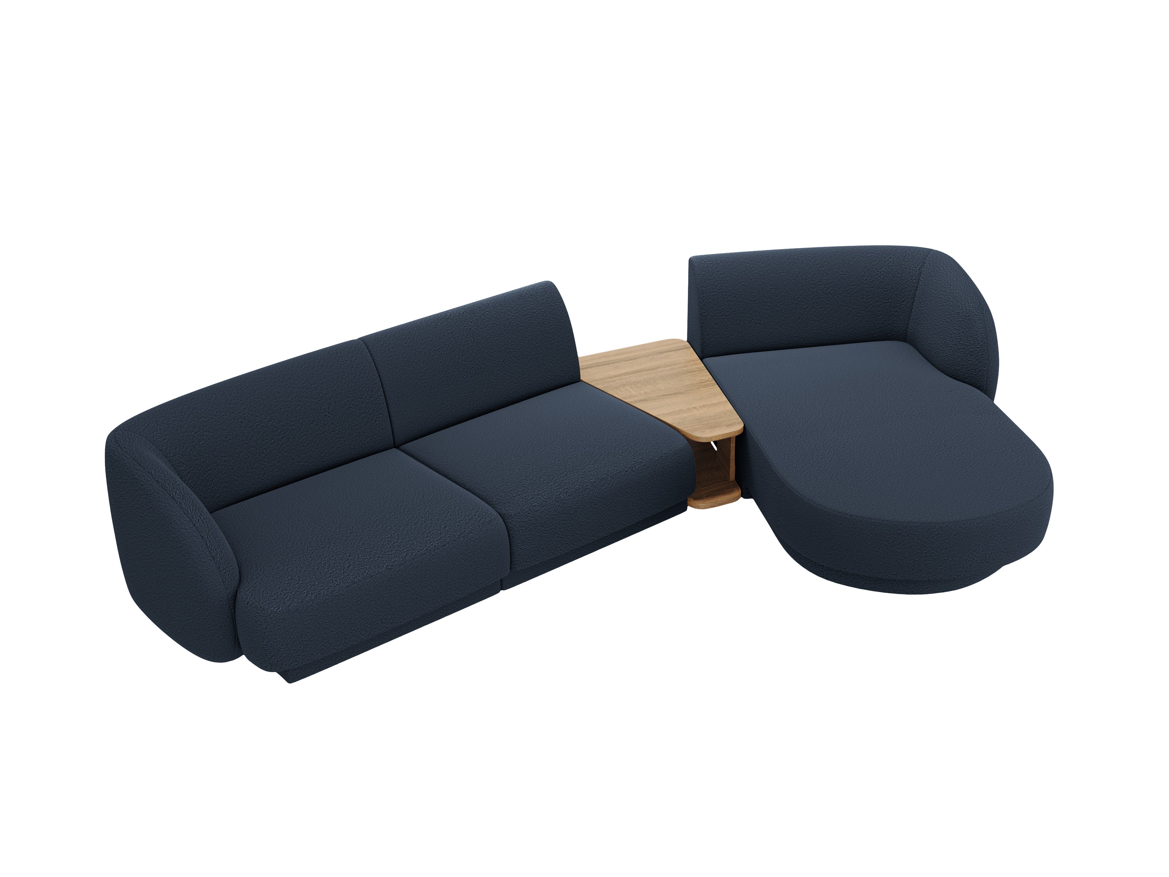 Sitzgarnitur Miley 303x178 cm, Material: Bouclé
