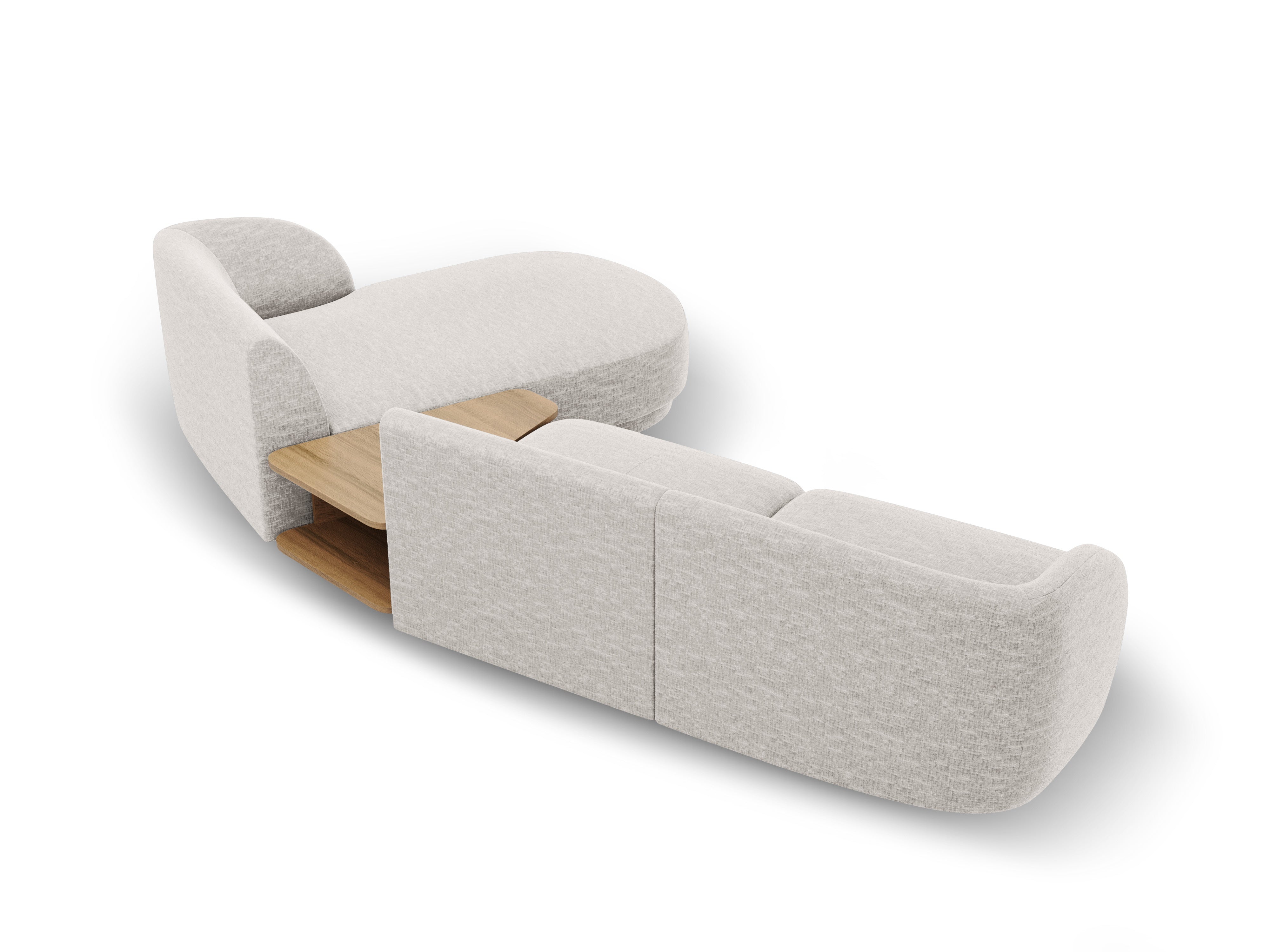 Sitzgarnitur Miley 303x178 cm, Material: Chenille